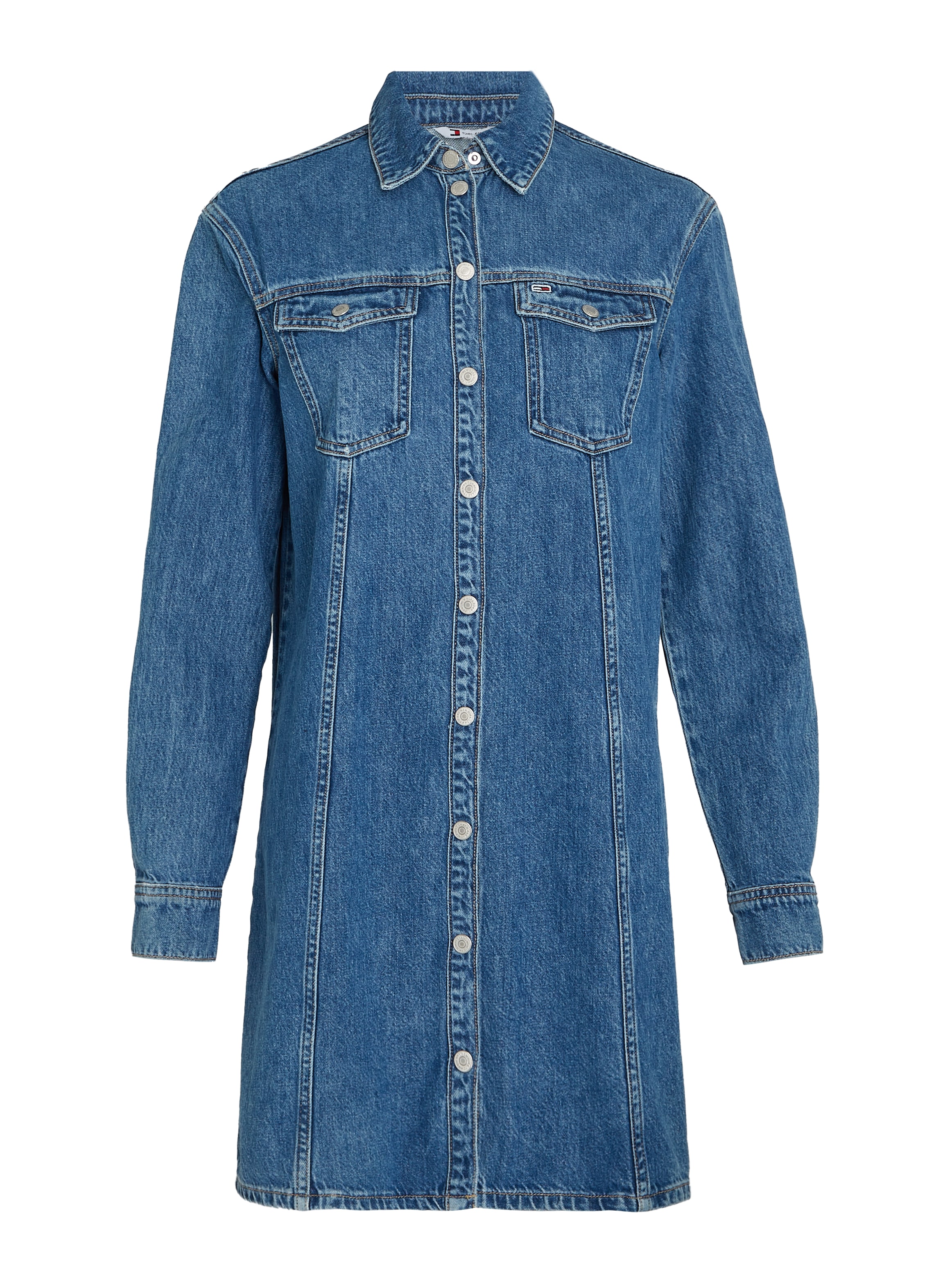 Tommy Jeans Jeanskleid »ALINE LS DRESS AH5032 EXT«, mit Logostickerei