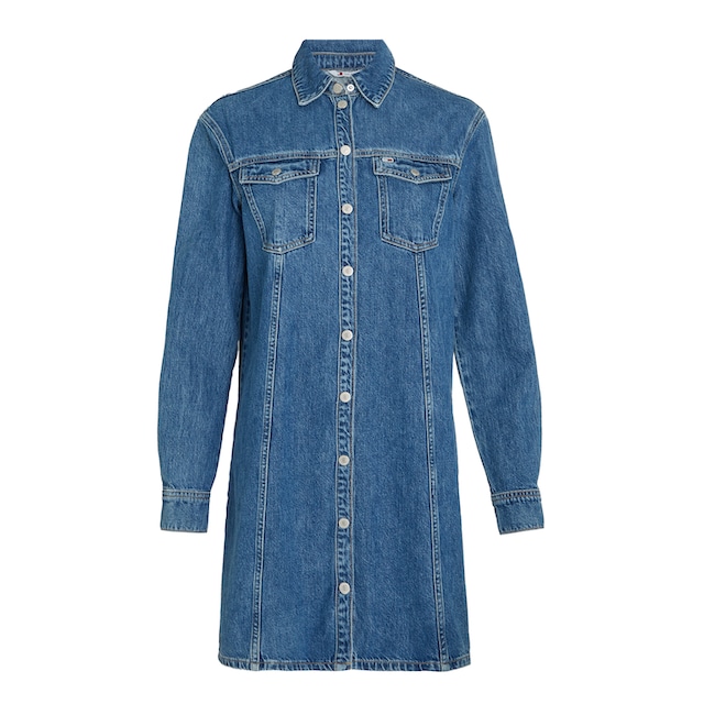 Tommy Jeans Jeanskleid »ALINE LS DRESS AH5032 EXT«, mit Logostickerei  online kaufen | BAUR