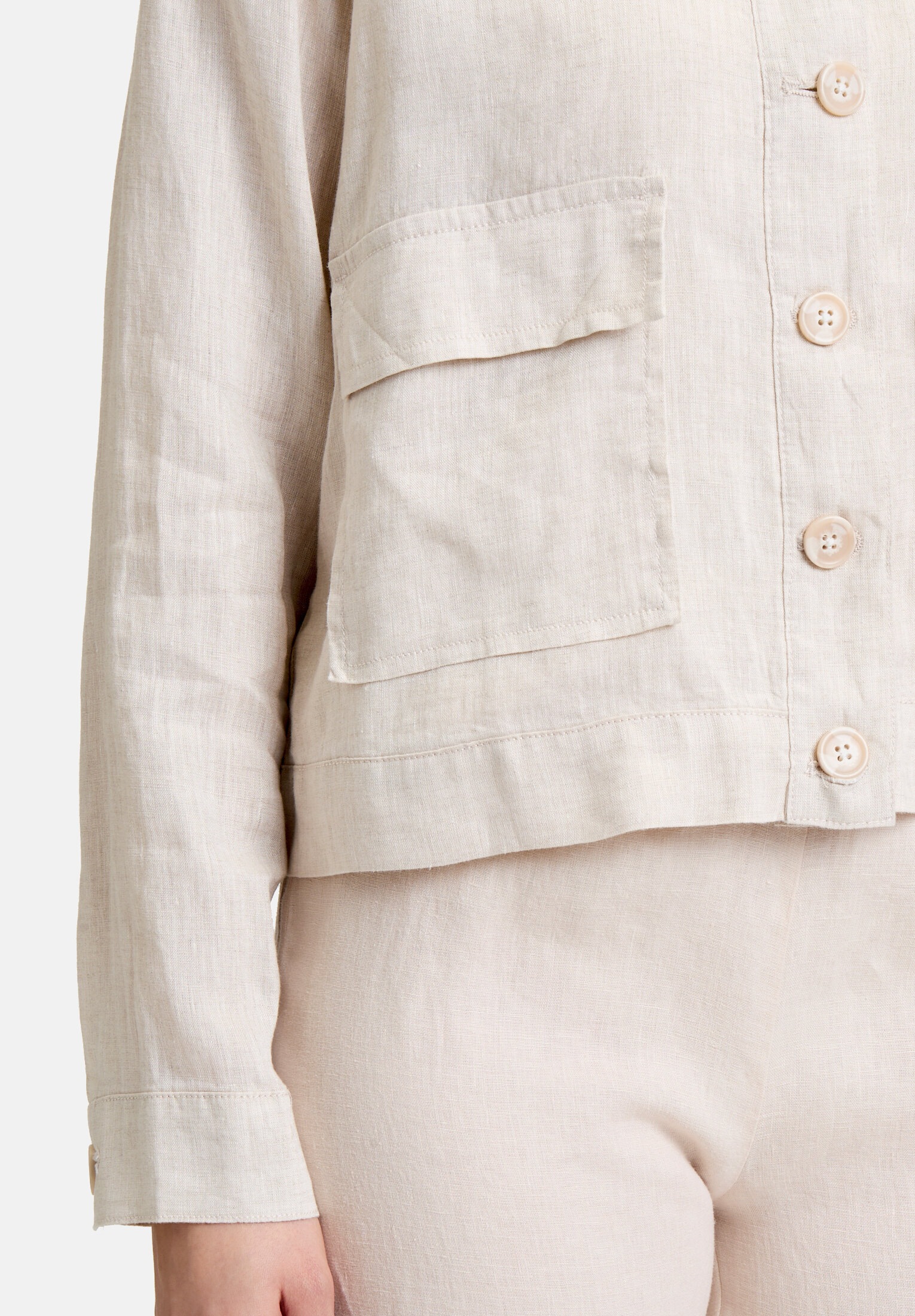 Cartoon Canvasjacke »Damen mit aufgesetzten Taschen«
