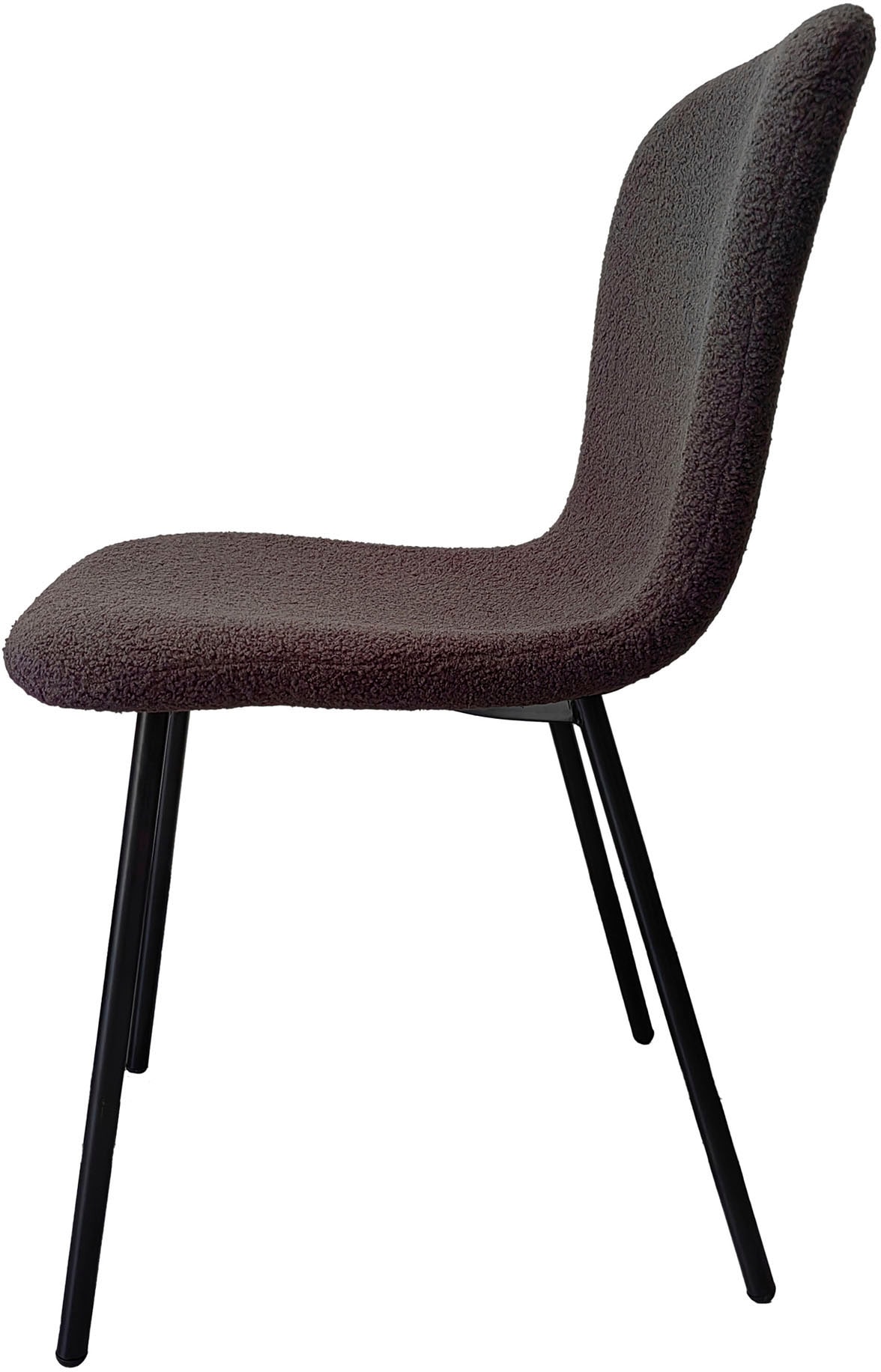 SalesFever 4-Fußstuhl, (Set), 4 St., BAUR geformte Sitzfläche Bouclé, ergonomisch | Rückenlehne und