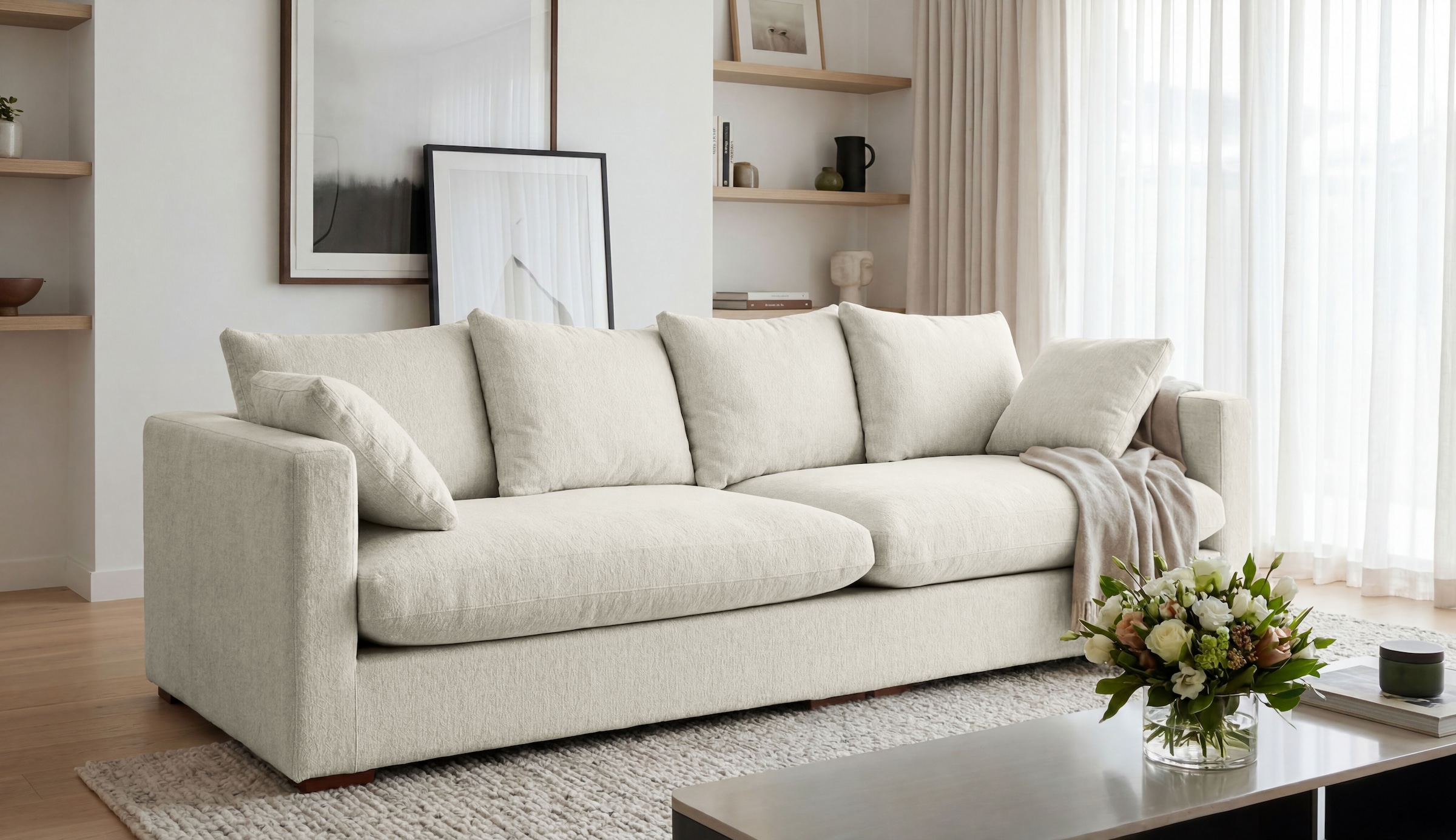 Home affaire Big-Sofa »Coray« extra weich und kuschelig, Füllung mit Federn und Daunen