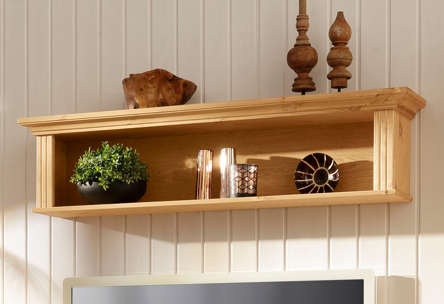 OTTO home Wandregal "Teresa, Regal, Wandboard" Maße (B/T/H): 120/23/26 cm, Breite 120 cm, aus massiver Kiefer, FSC-zertifiziert
