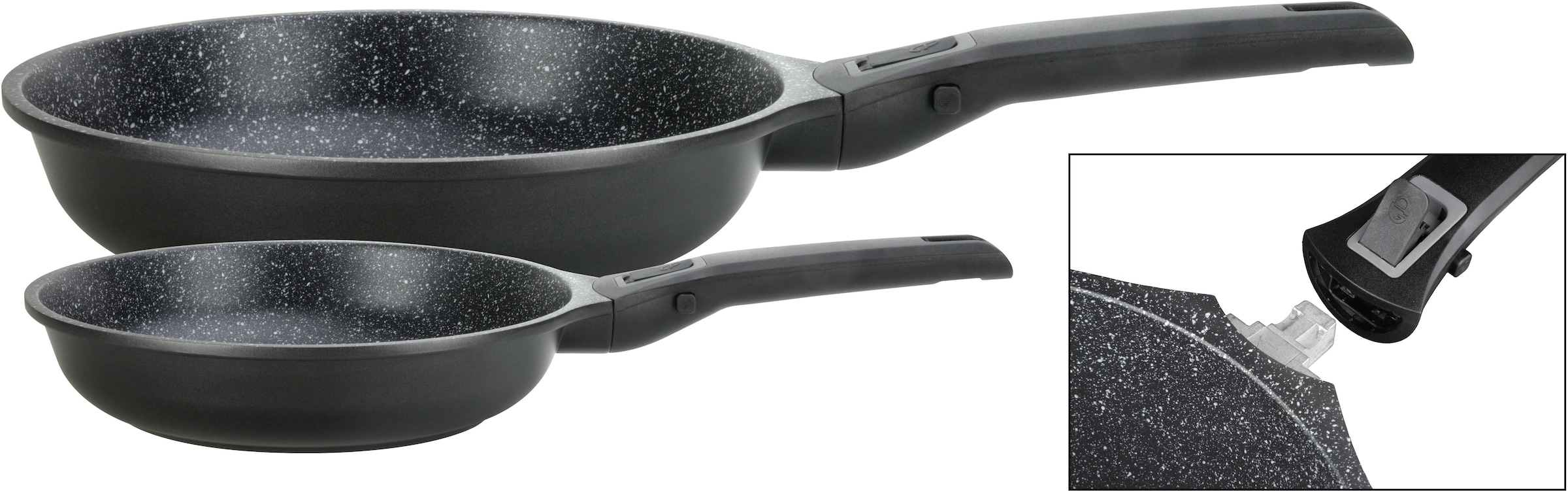 GSW Pfannen-Set "Easy Click" Aluminiumguss Set, 1x Bratpfanne Ø 20 cm, 1x B günstig online kaufen