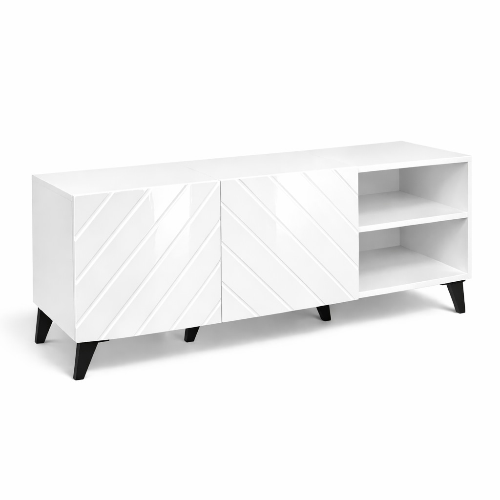 OTTO home Lowboard »HOLLY 1.5, TV-Board, TV-Kommode, TV-Schrank, TV-Unterschrank, TV-Möbel« Modernes lackiertes Hochglanz TV-Board, grifflos, Breite 150 cm