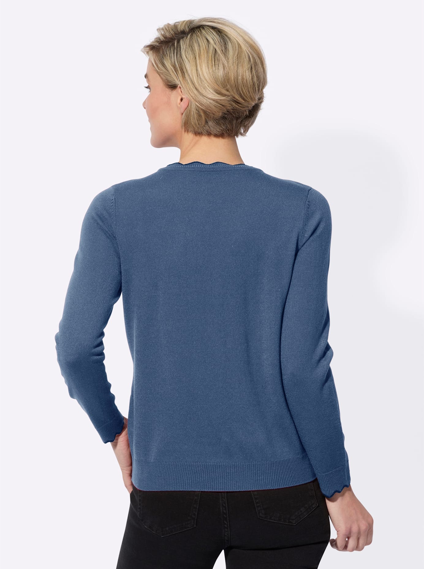 Classic Basics V-Ausschnitt-Pullover "Feinstrick-Pullover" günstig online kaufen