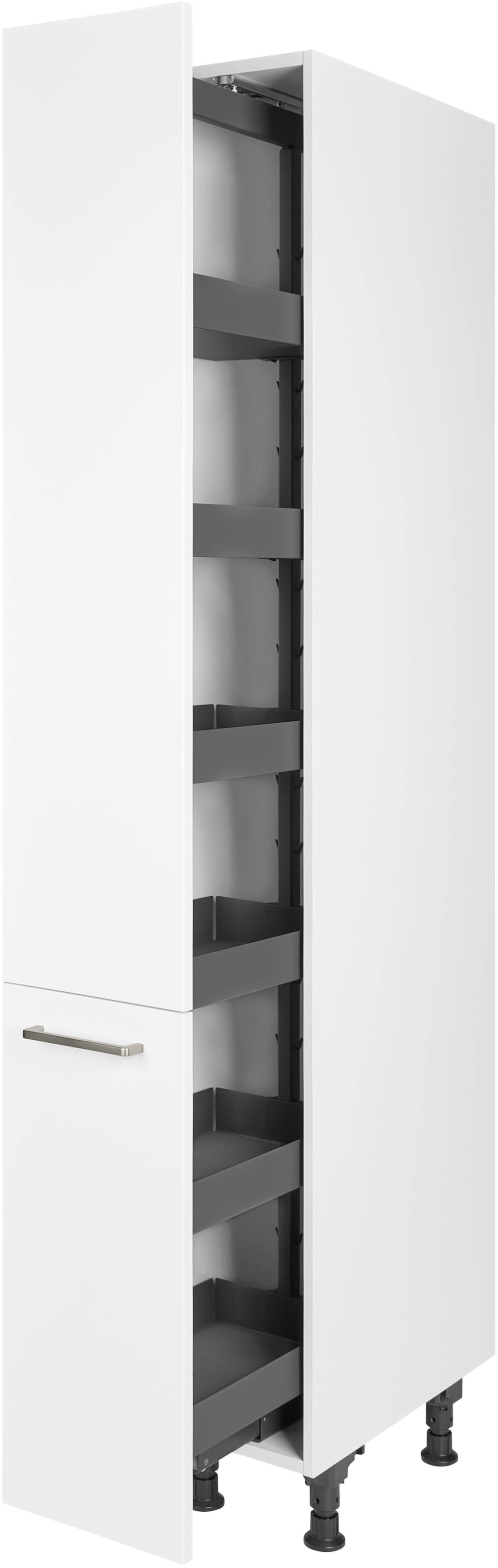 nobilia® Apothekerschrank »"Touch", mit 5 Einhängekörben, Breite 30 cm, Höhe 216,6 cm,«, vormontiert, Ein- und Auszugsdämpfung SoftStoppPro