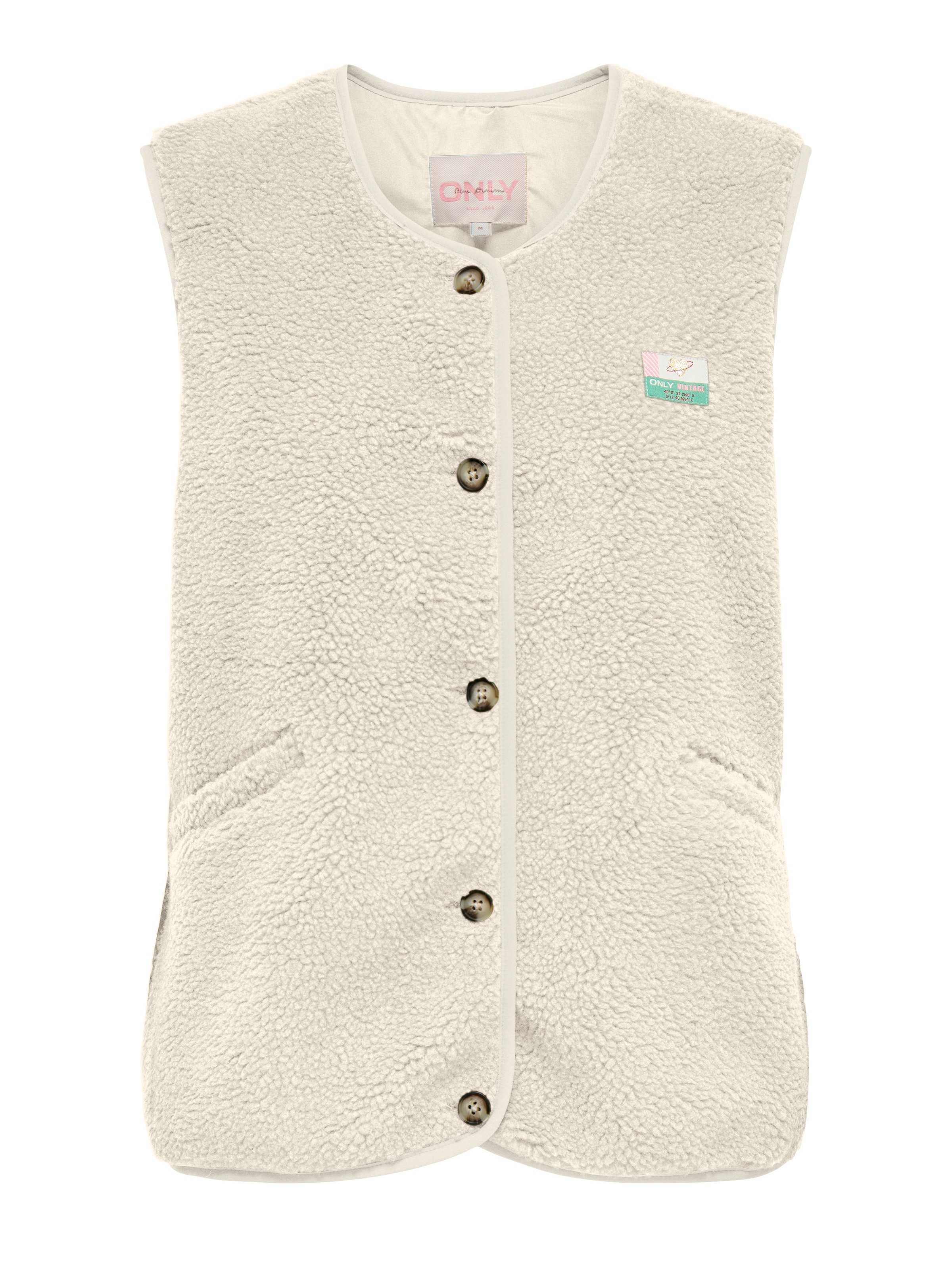 ONLY Plüschweste »ONLBABY LIFE TEDDY VEST PNT CS« Kunstfaser Plüsch