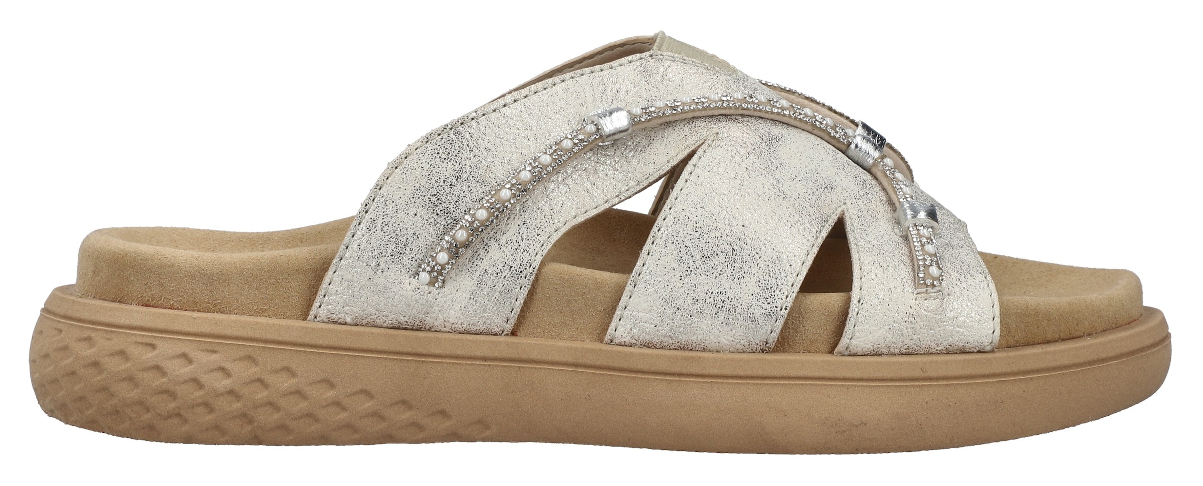 Rieker Pantolette, Sommerschuh, Schlappen, Hausschuh, Strandschuh mit Stretcheinsatz