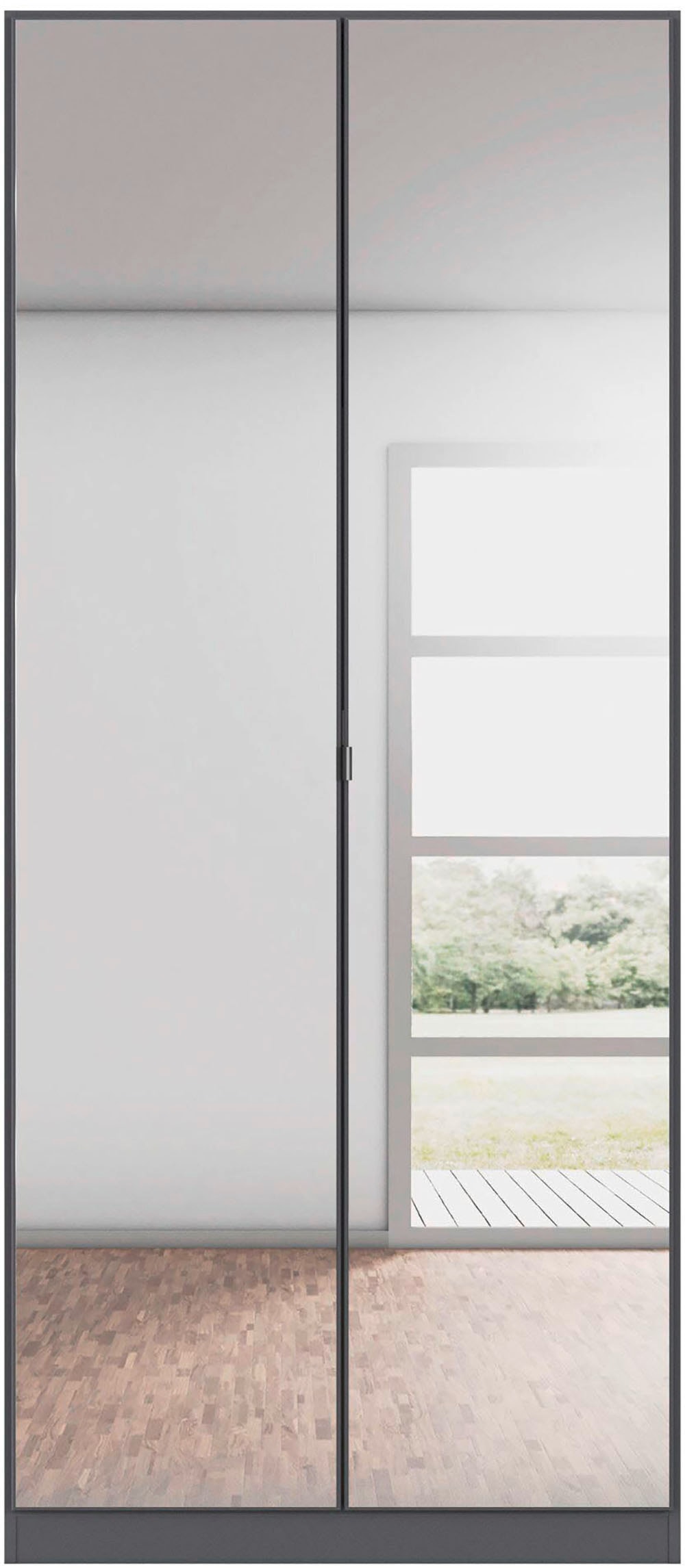 rauch Drehtürenschrank »Kleiderschrank Schrank Garderobe TOPSELLER OTELI inkl. Inneneinteilung«, (erhältlich in Breiten 91-360 cm, ab Breite 136cm inkl. Innenschubladen), mit zusätzlichen Einlegeböden, optional mit Spiegel MADE IN GERMANY