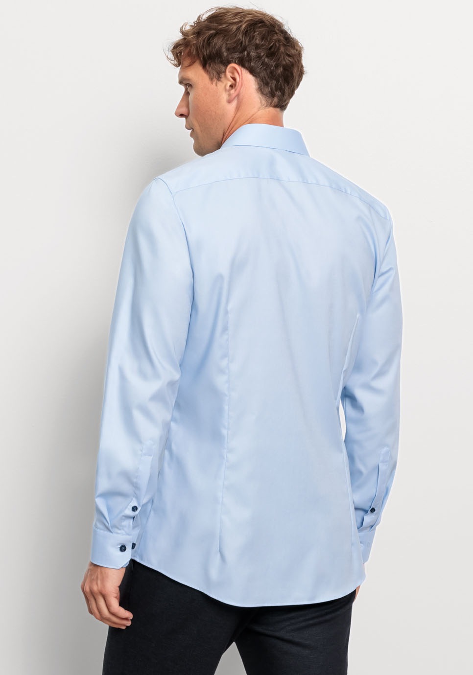 OLYMP Businesshemd »No. Six super slim« mit feiner Faux-Uni-Struktur