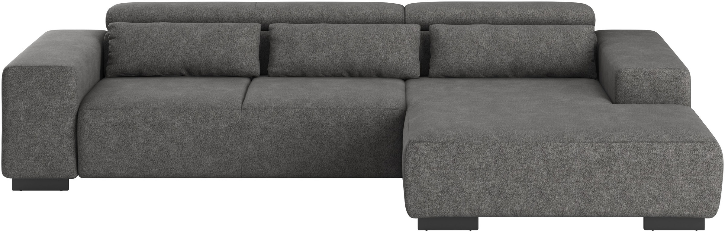 COTTA Ecksofa »Side L-Form, mit Kopfteilverstellung & 3 Nierenkissen«, optional motorische Sitztiefenverstellung