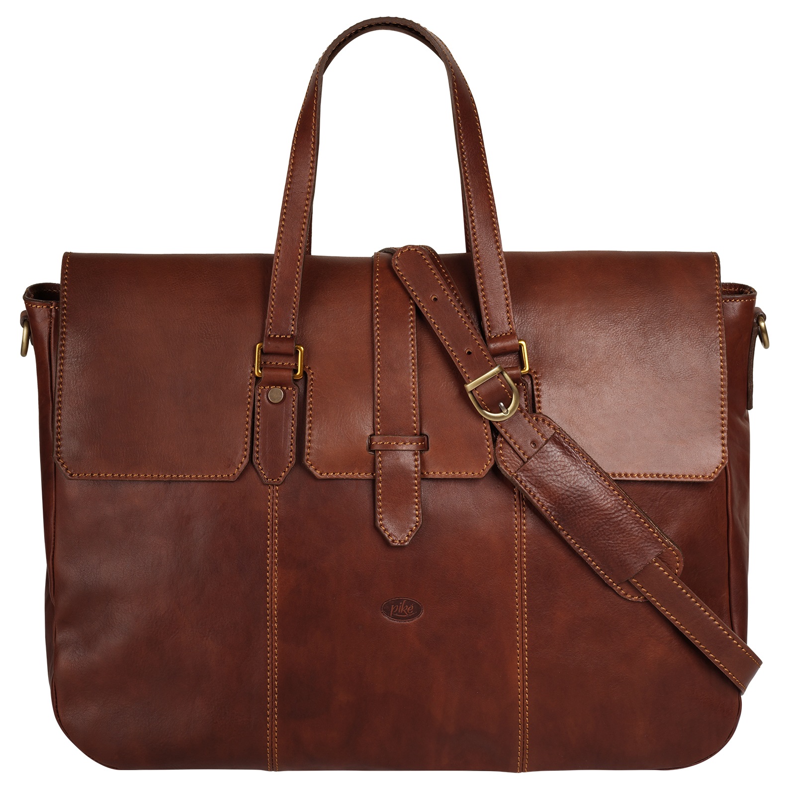 PIKÉ Reisetasche "PIKÉ Herren, Damen Reisetasche echt Leder, Made in Italy", braun, Leder, Taschen, echt Leder, Made in Italy