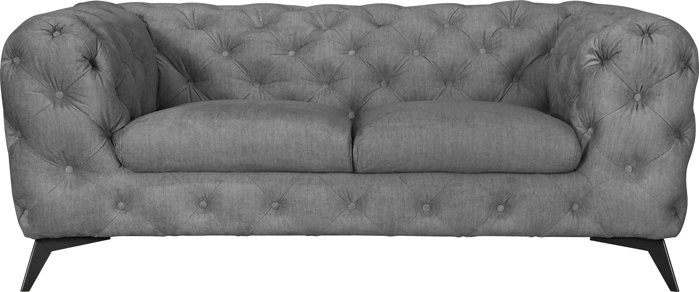 Leonique Chesterfield-Sofa "Glynis", aufwändige Knopfheftung, moderne Chesterfield Optik, Fußfarbe wählbar