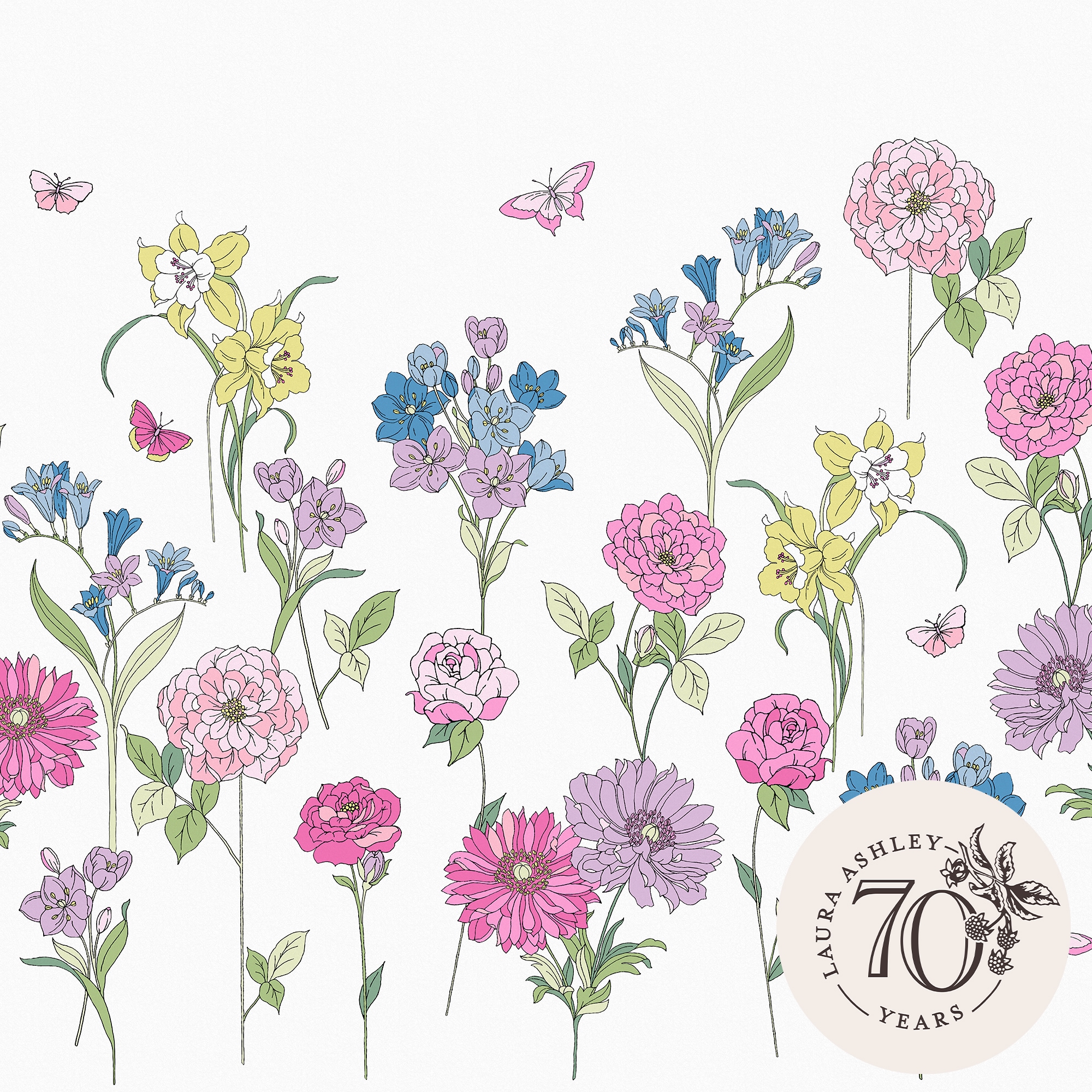 LAURA ASHLEY 1100000002199 "Gilly" floral geblümt texturiert 300x280cm