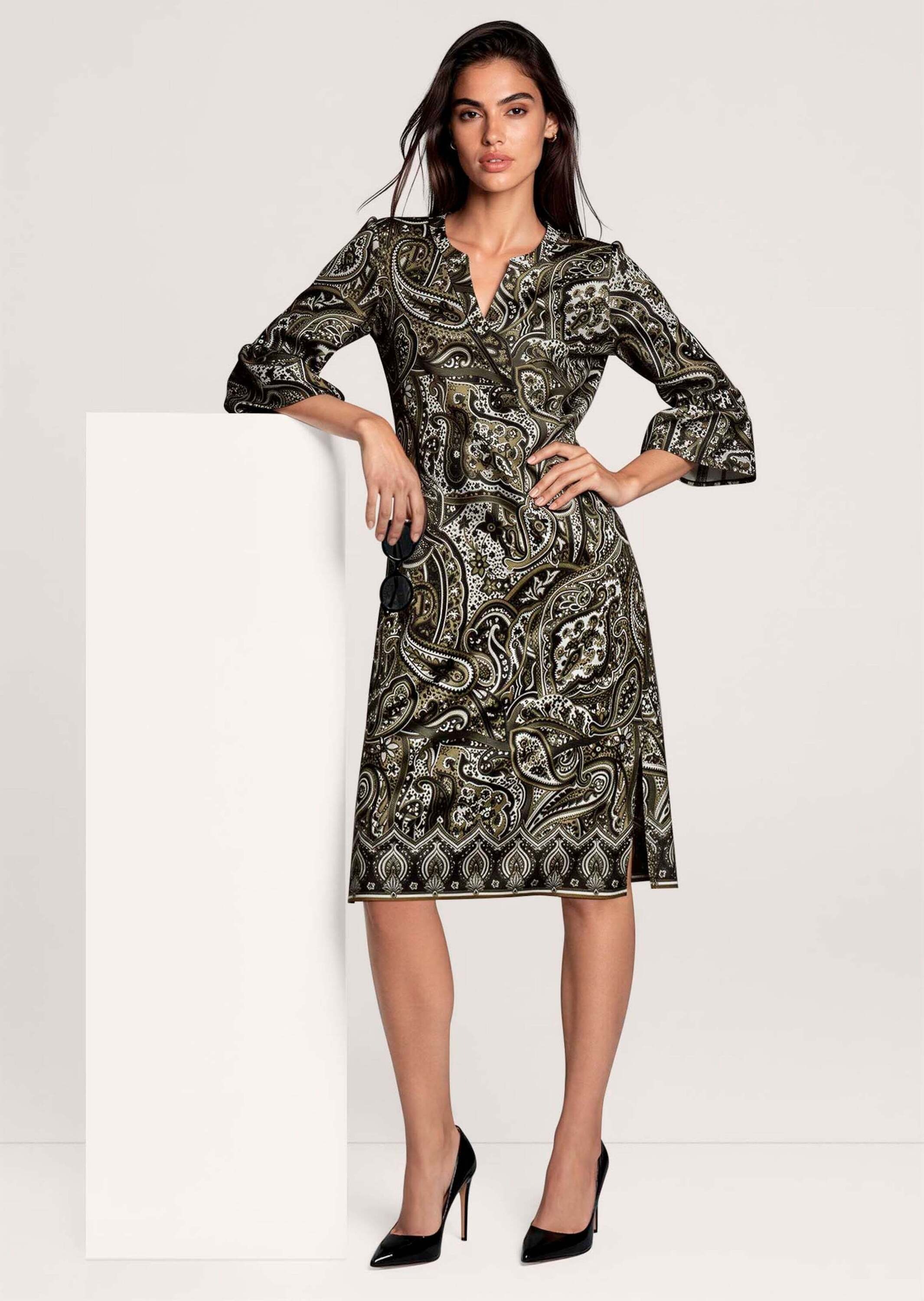 MADELEINE Midikleid »Kleid Paisley-Kleid mit Volantärmeln« Ohne Tasche