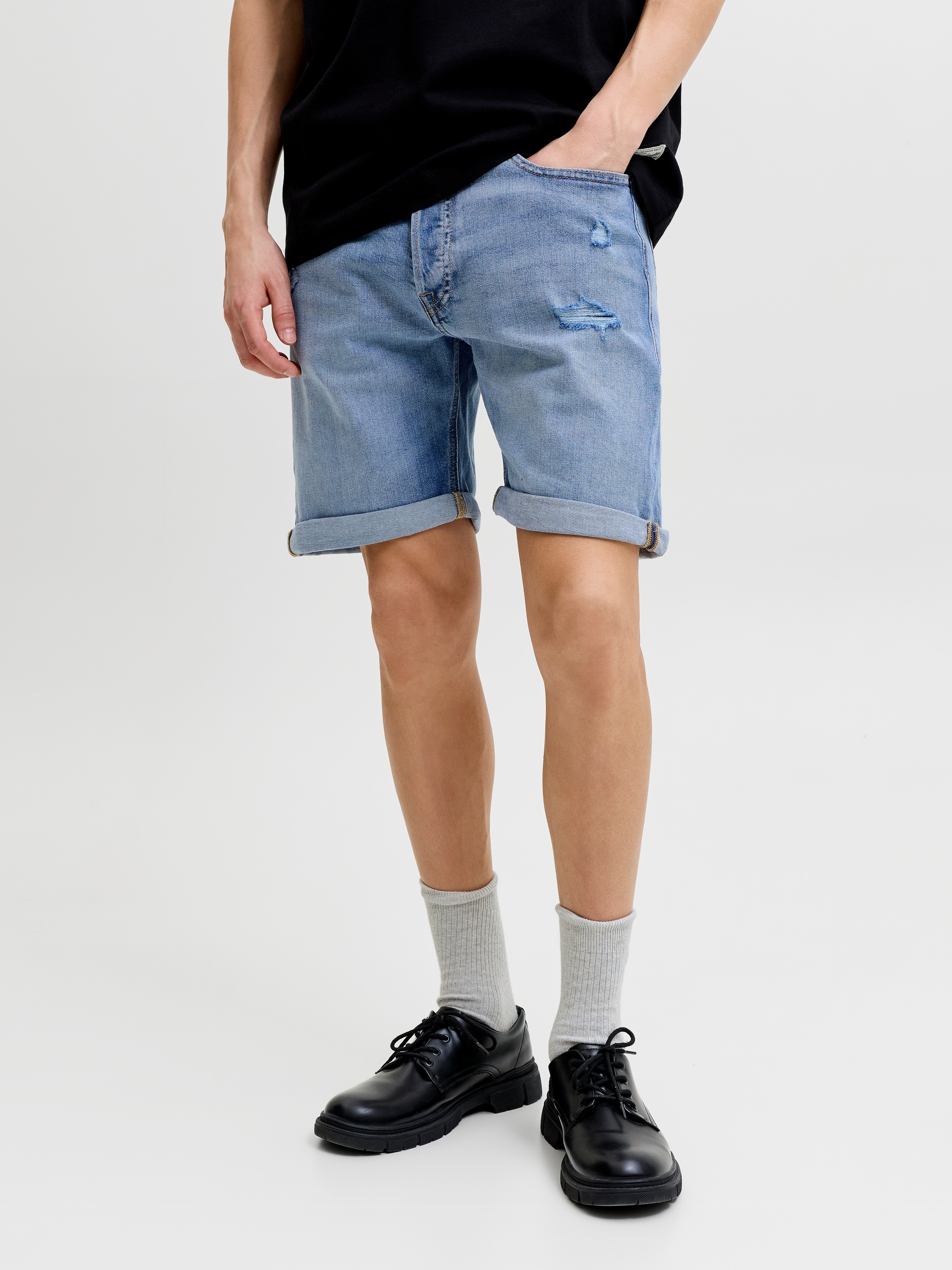 Jack & Jones Shorts "JJIORIGINAL mit stylischem Aufschlag und Knopf" mit st günstig online kaufen