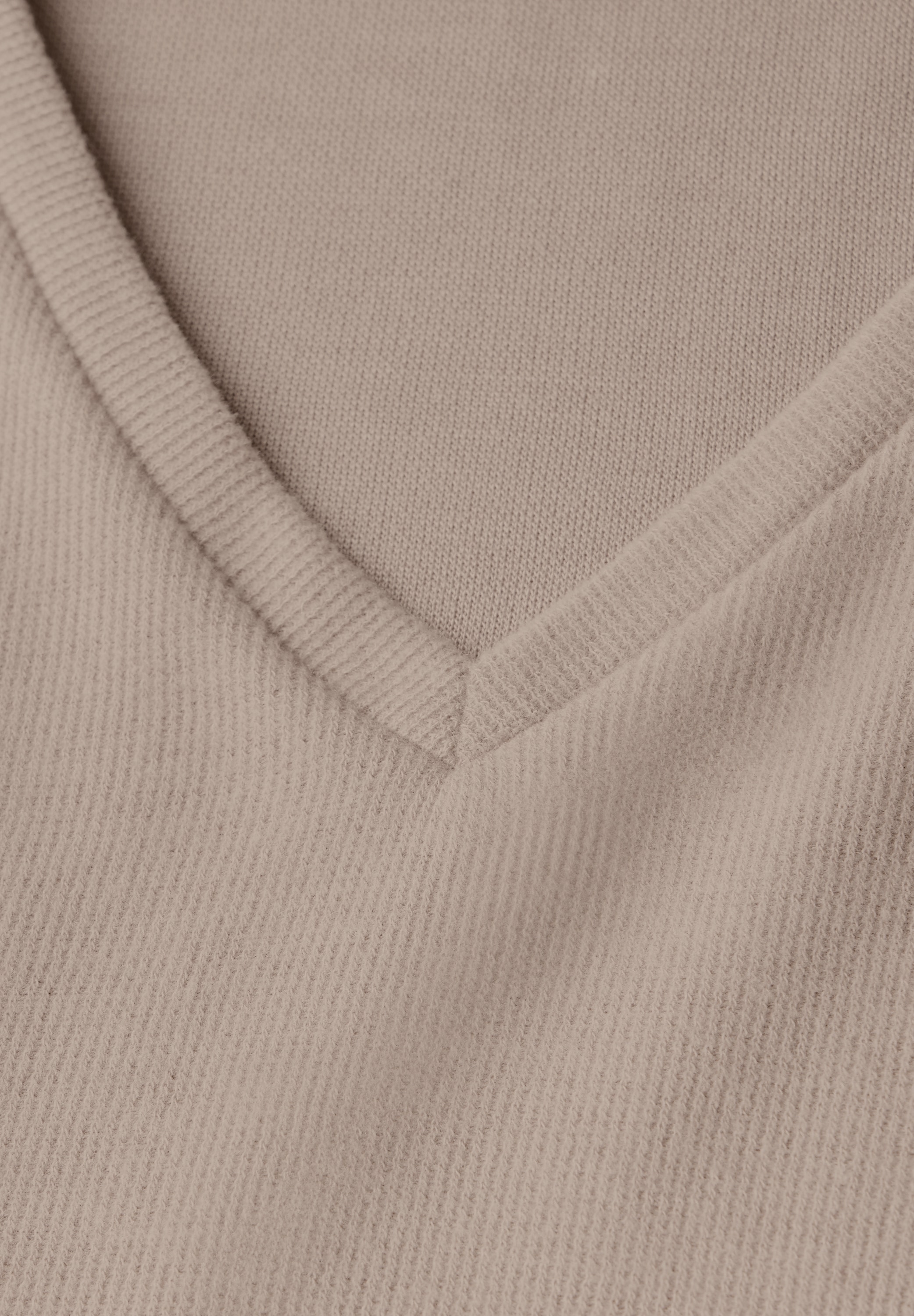 STREET ONE Langarmshirt, aus softem Materialmix