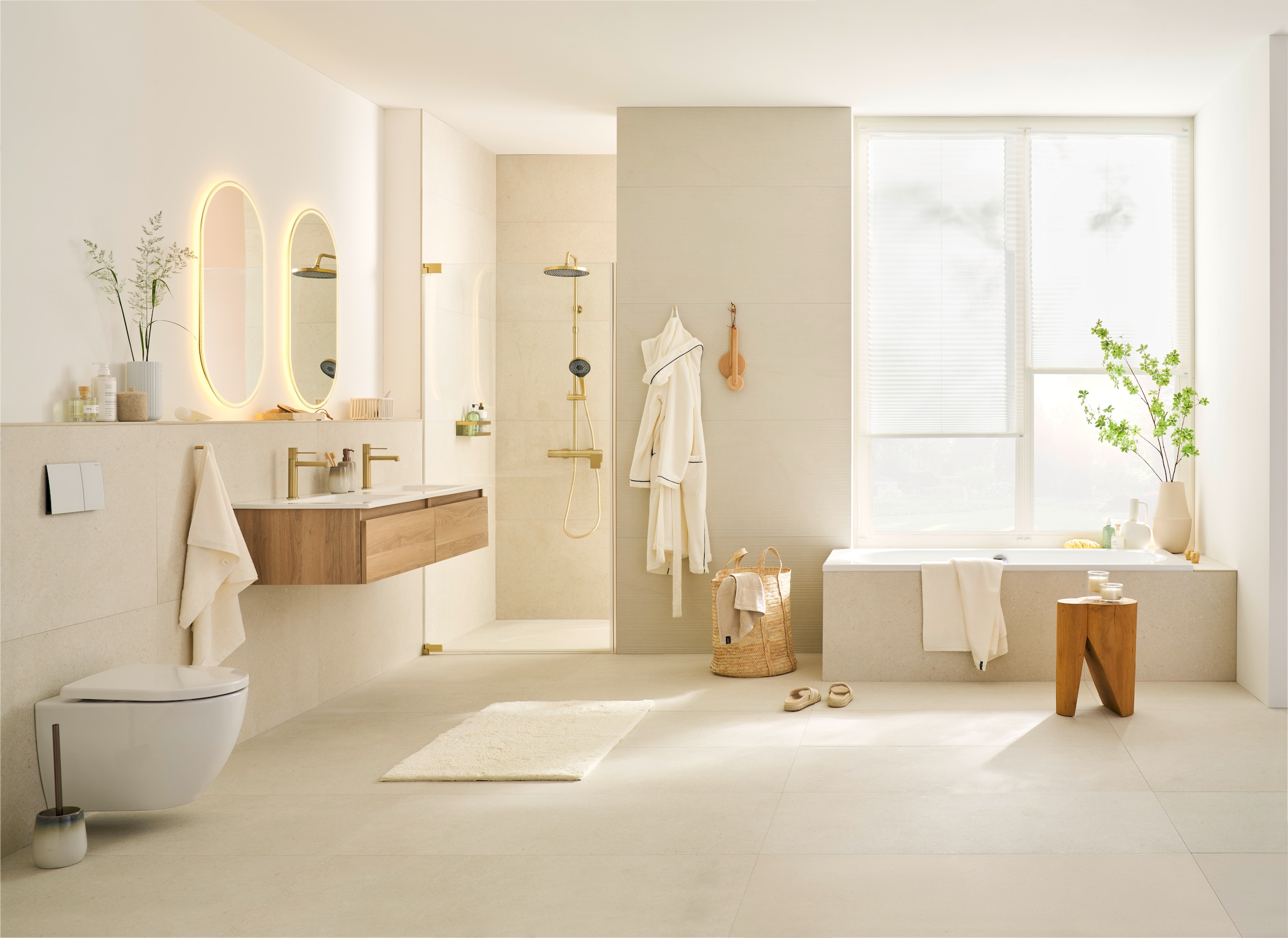 SCHÖNER WOHNEN-Kollektion Badematte »Bahamas  Uni« Höhe 30 mm fußbodenheizungsgeeignet beidseitig verwendbar