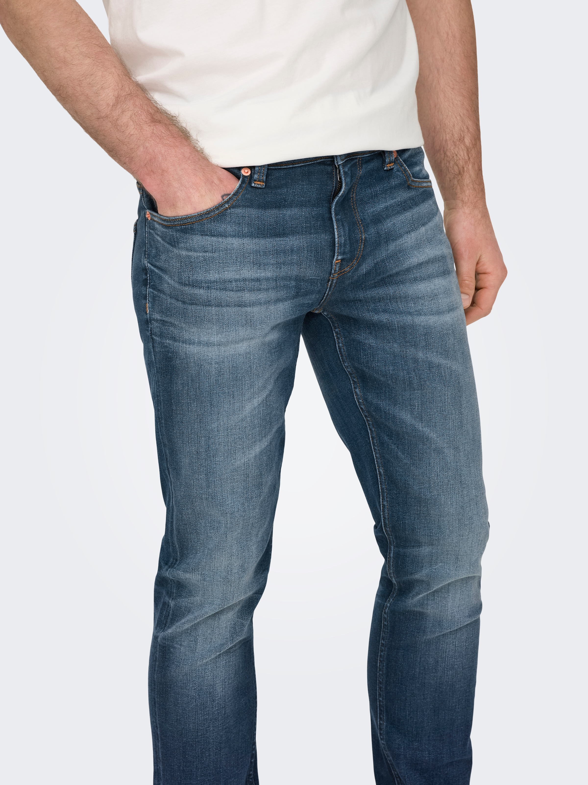 ONLY & SONS Slim-fit-Jeans »OS ONSLOOM SLIM BLUE GREY 40«, mit Destroyed Effekt