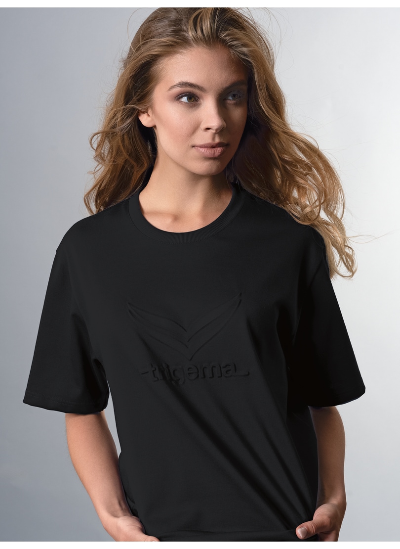 Trigema T-Shirt "TRIGEMA Heavy Oversized T-Shirt mit 3D-Motiv" 1 Stk. tlg. günstig online kaufen