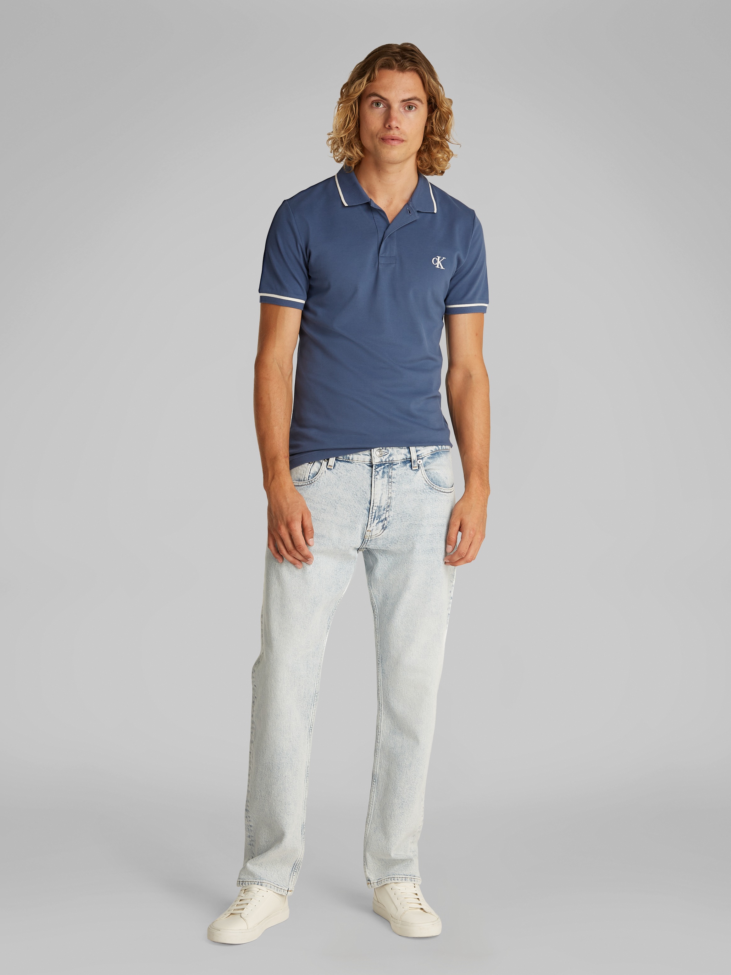 Thumbnail - Calvin Klein Jeans Poloshirt "TIPPING SLIM POLO", mit Streifendetail am Kragen