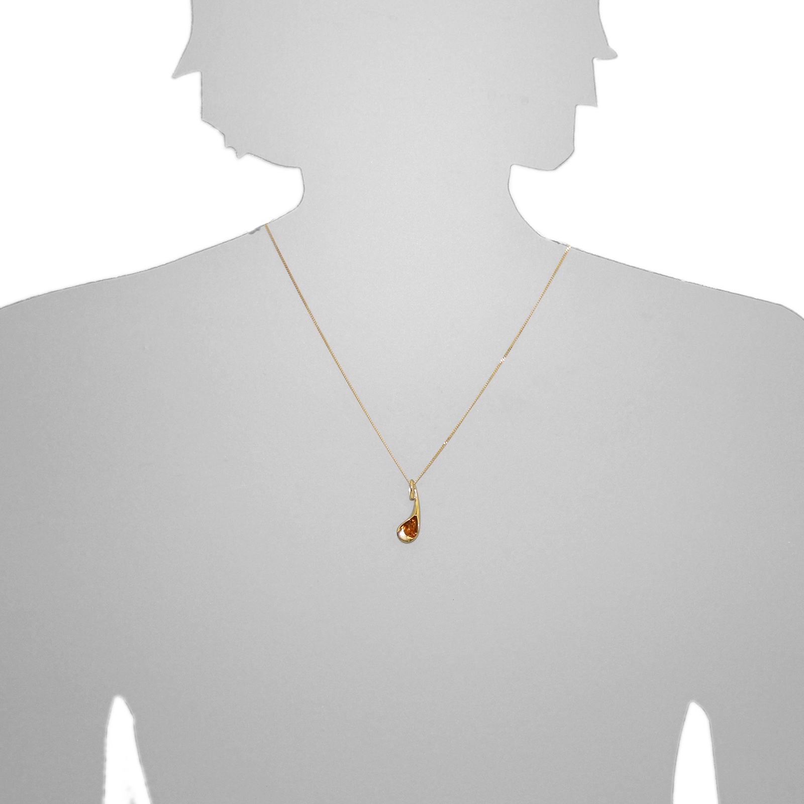 OSTSEE-SCHMUCK Kette und Anhänger Set »- Jeanne - Gold 375/000 - Bernstein«