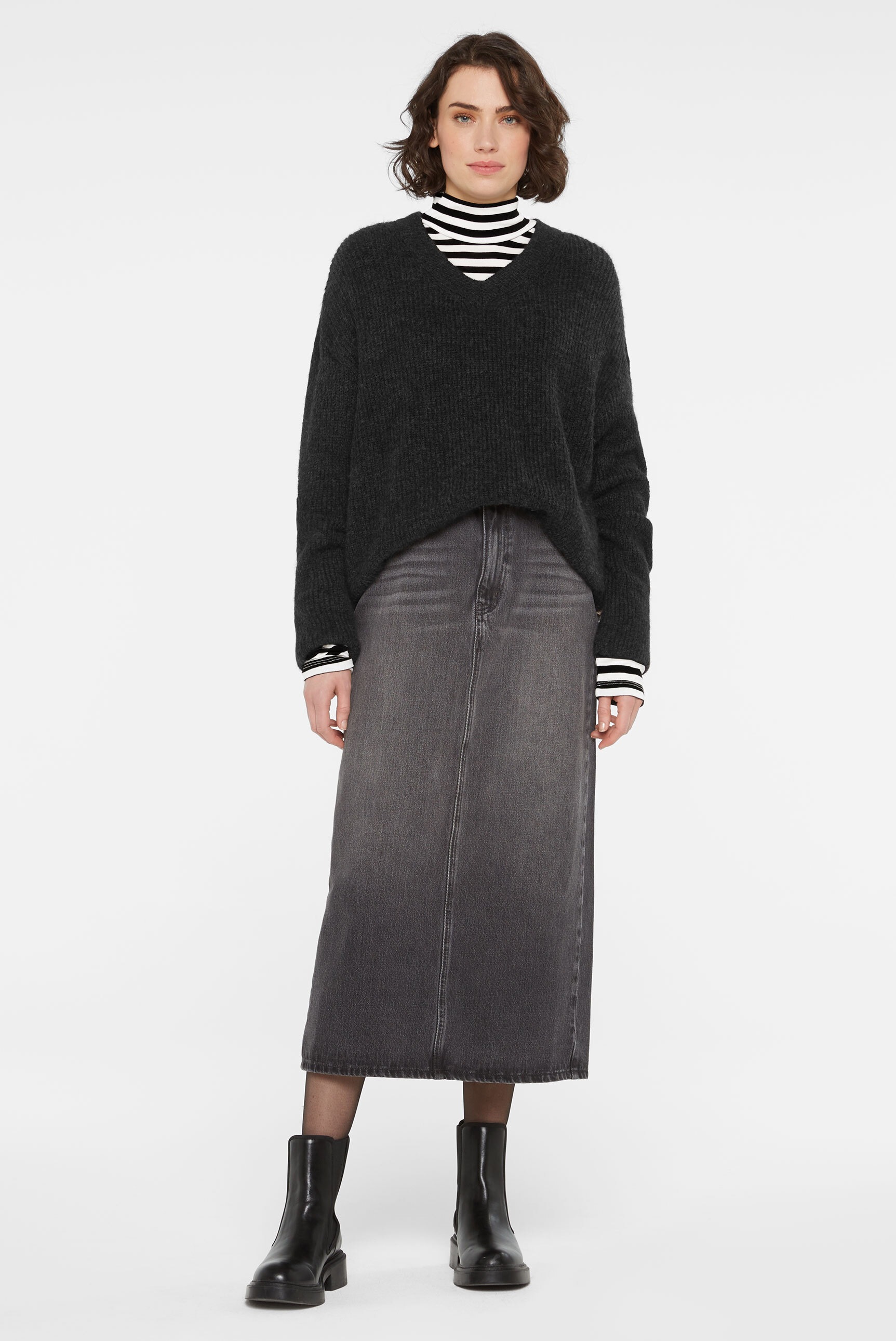SENSES.THE LABEL V-Ausschnitt-Pullover mit V-Ausschnitt