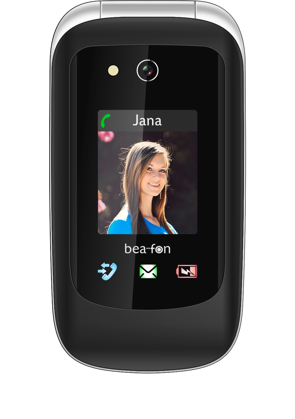 Beafon Klapphandy »SL720i«, Schwarz/Silber