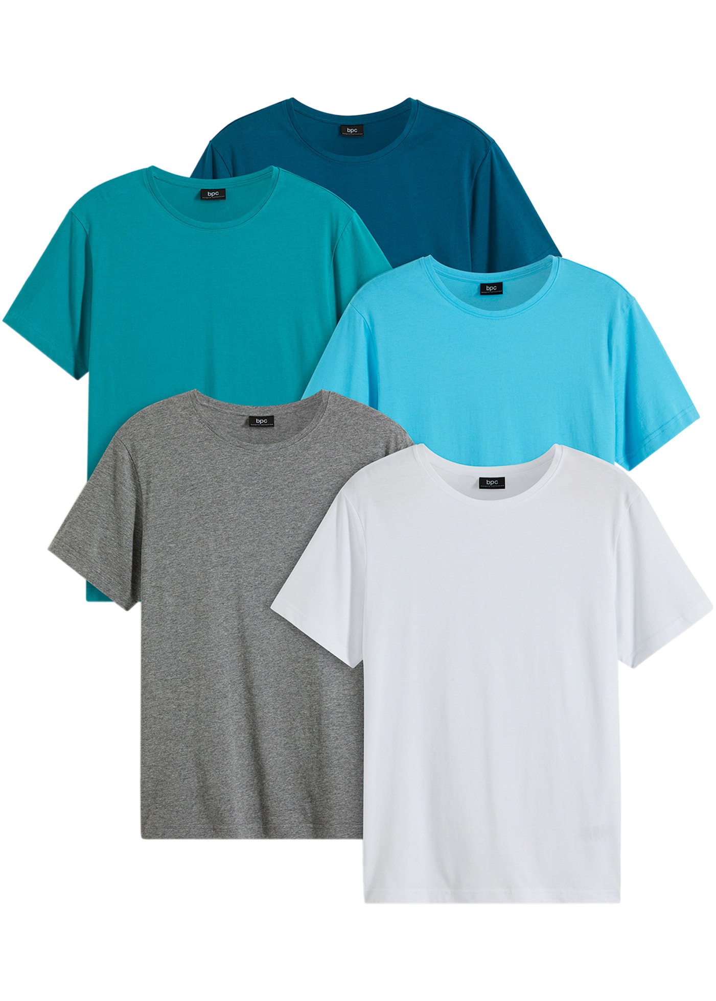 bonprix T-Shirt "T-Shirt (5er Pack)" Packung, 5, 5 Stk. tlg. T-Shirt (5er P günstig online kaufen
