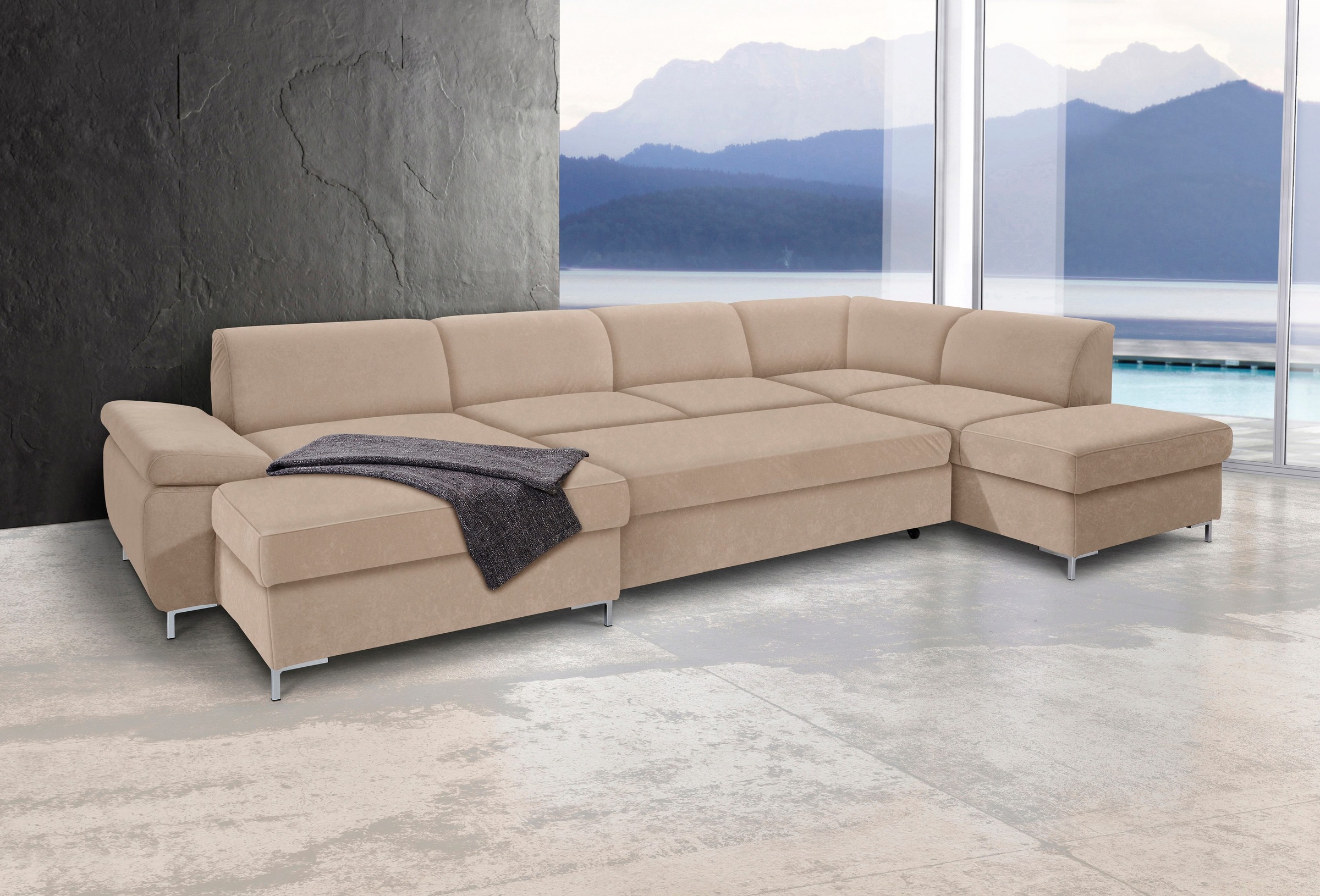 DOMO collection Wohnlandschaft »Santana U-Form«, wahlweise mit Bettfunktion