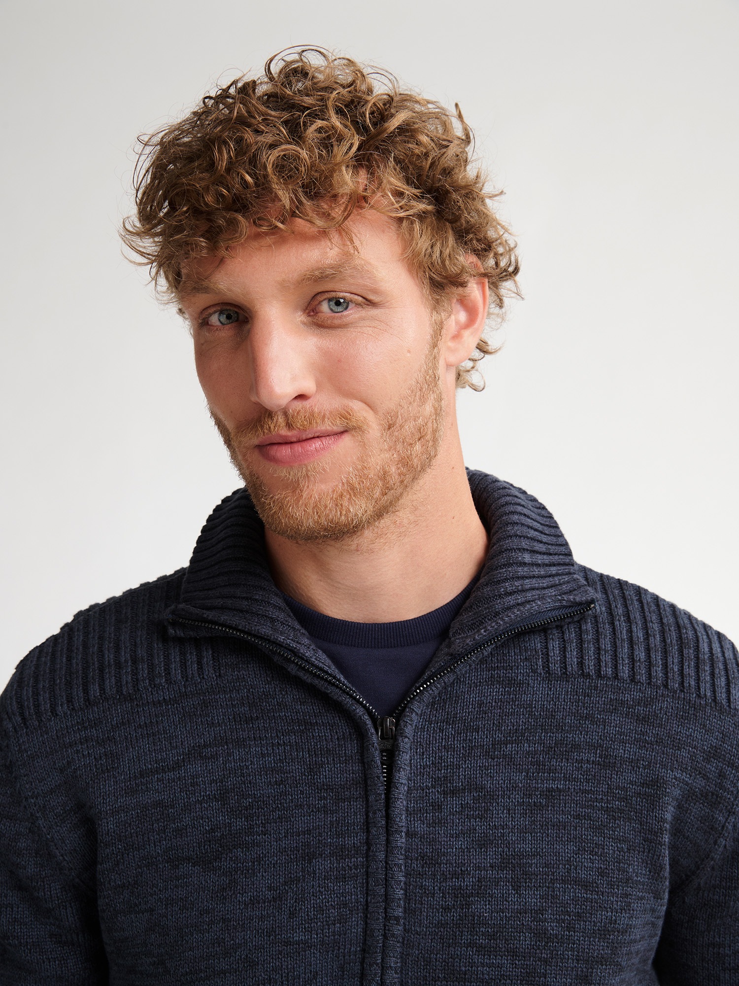 Thumbnail - Petrol Industries Strickjacke mit Stehkragen