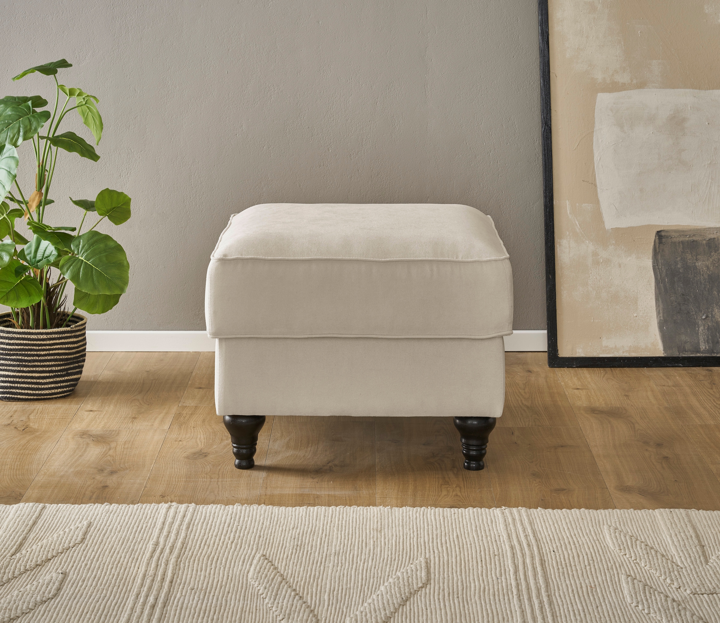 Home affaire Hocker "WESTMINSTER", mit Federkern-Polsterung günstig online kaufen