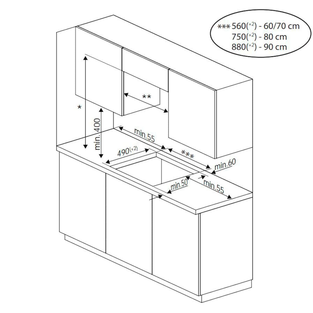 BEKO Elektro-Herd-Set »BBUM12328X«, BBUM12328X, mit 2-fach-Teleskopauszug