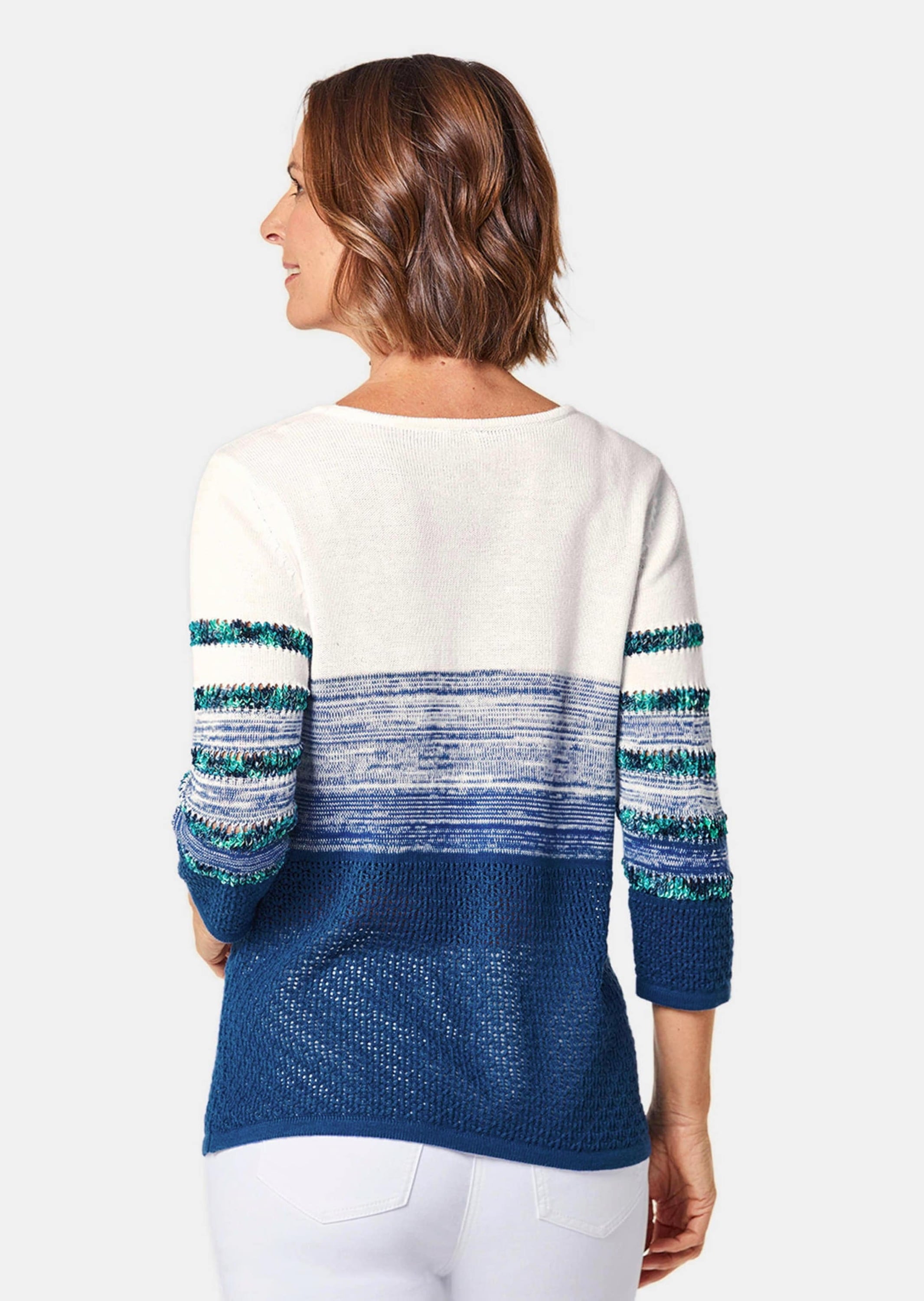 GOLDNER Rundhalspullover »Pullover Leichter Pullover mit tollem Ringelmuster«