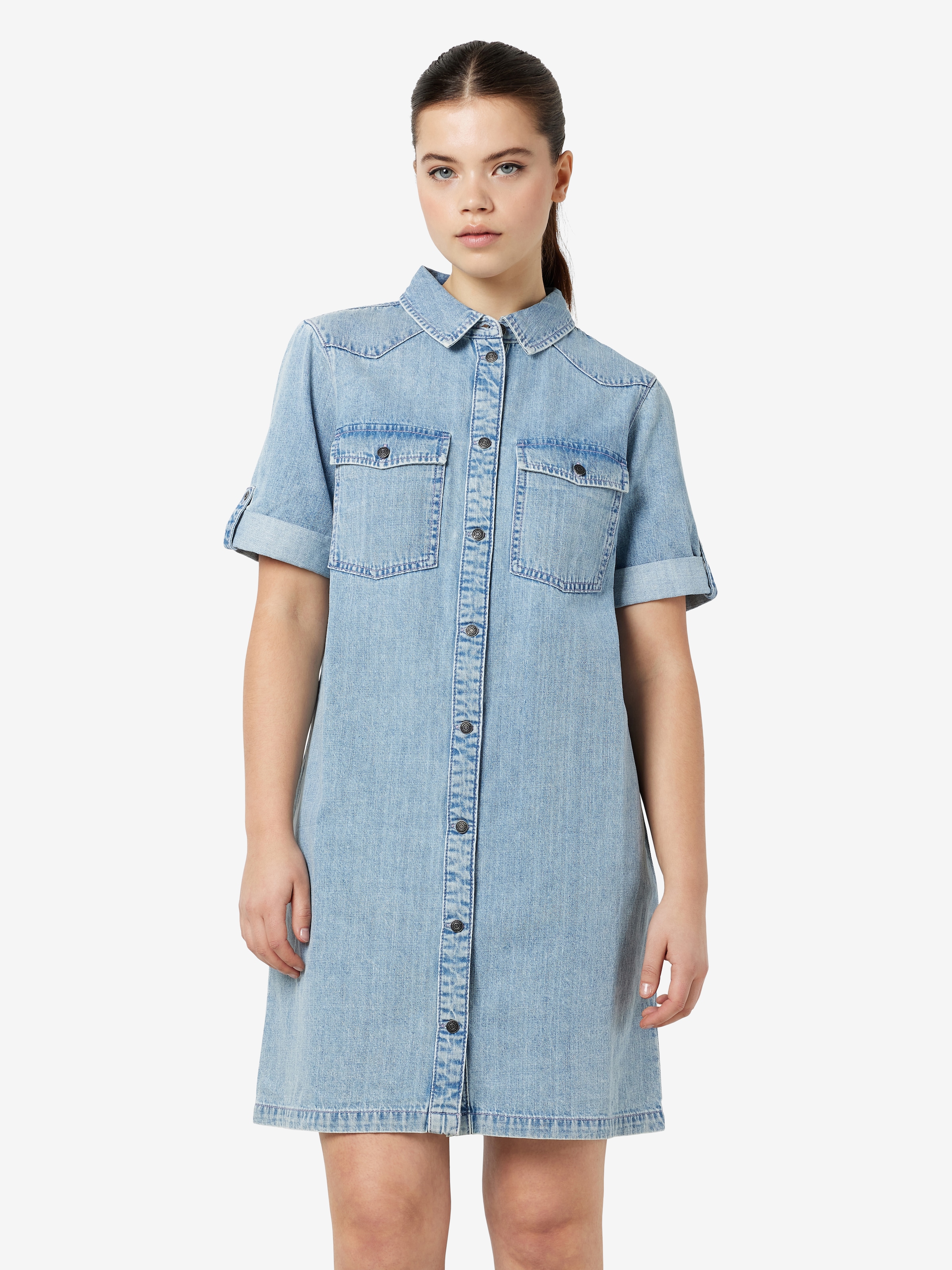 Noisy may Jeanskleid "NMNEW SIGNE S/S DENIM DRESS VI003LB NOOS" Brusttasche günstig online kaufen
