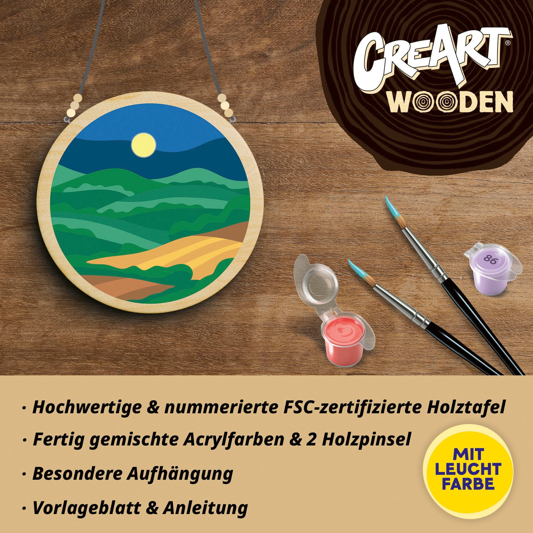 Ravensburger Malen nach Zahlen »CreArt, Wooden, Hills« Made in Europe
