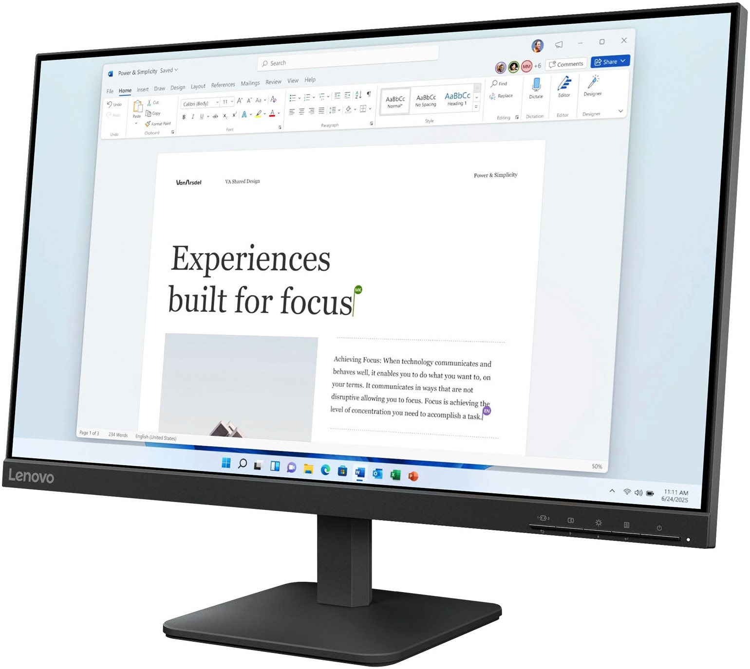 Lenovo LED-Monitor »L24-4e(A25238FL0)« 61 cm/24 ″  1920 x 1080 px Full HD 100 Hz