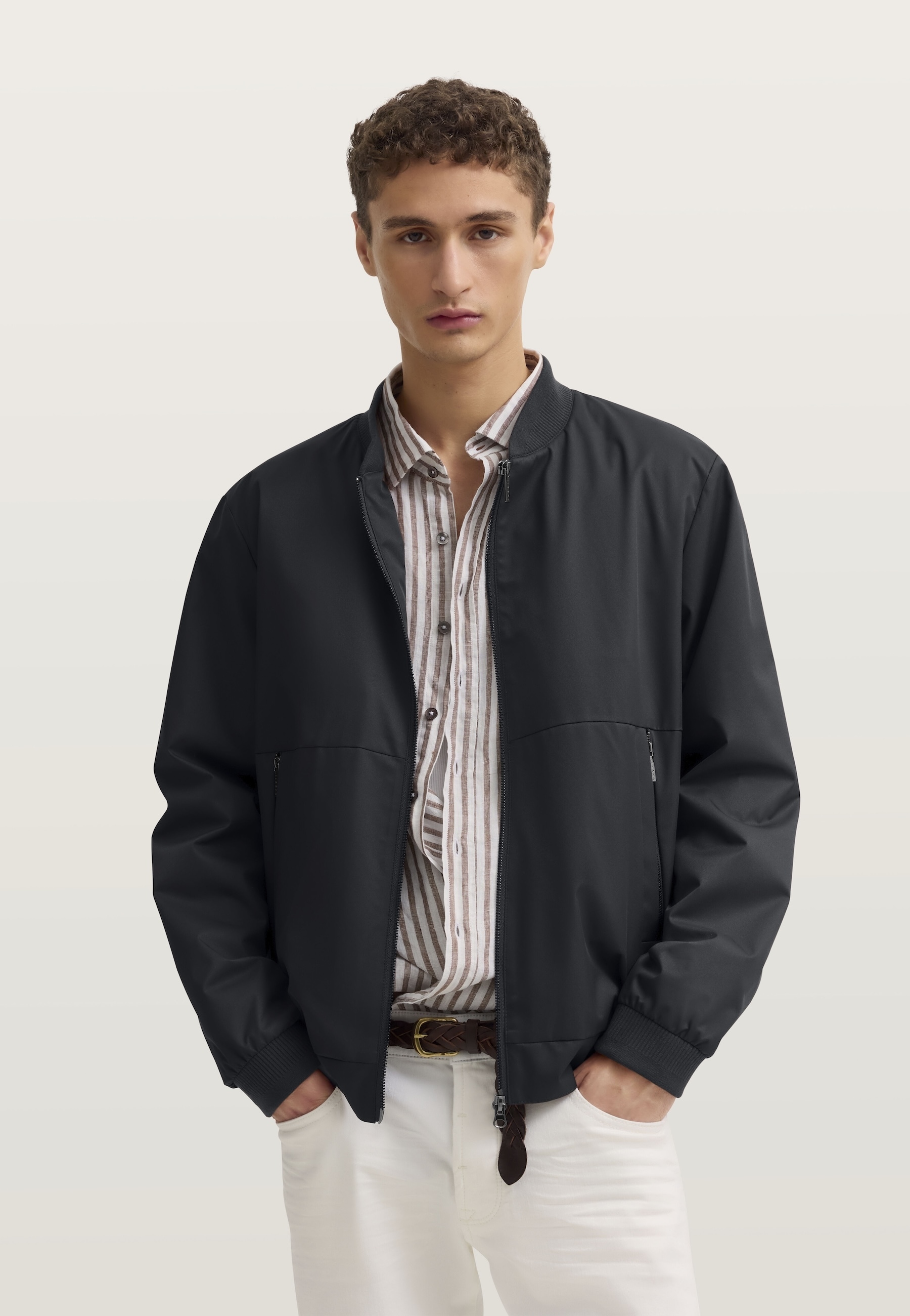 bugatti Blouson "Regular Fit" water-repellent mit Collegekragen