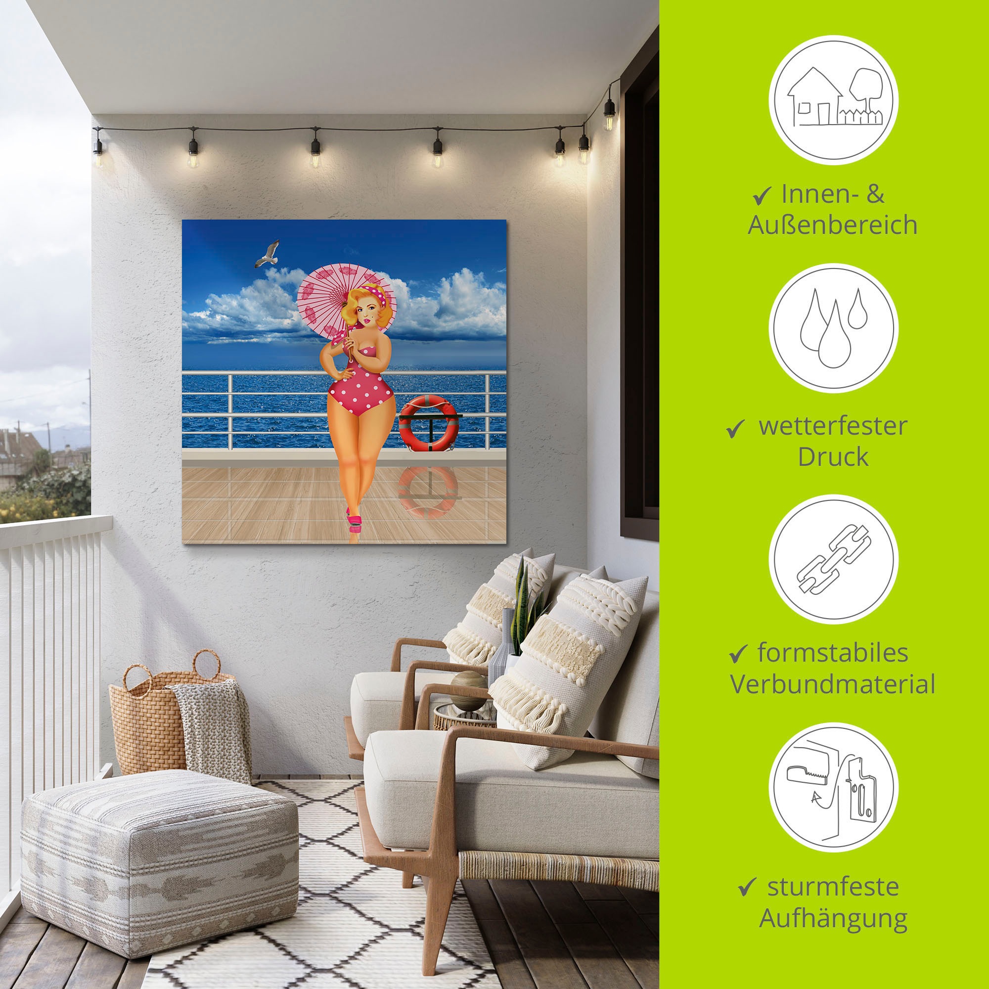 Artland Wandbild »Pin-Up Girl«, Bilder von Frauen, (1 St.), als Alubild, Outdoorbild in verschied. Größen
