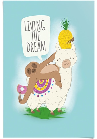 Reinders! Poster »Living the dream Lama ir Fault...