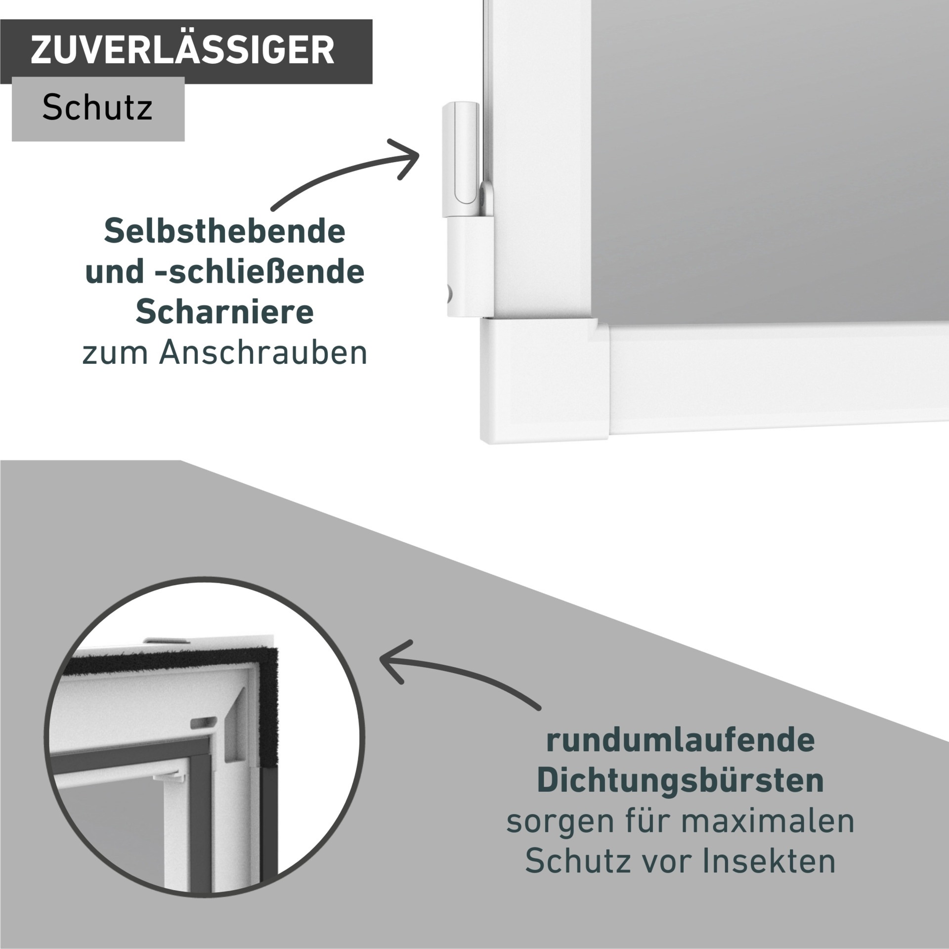 Windhager Insektenschutz-Tür »Teleskop, Fliegengitter für Balkontüren und Terrassentüren« Fliegengitter in weiß oder anthrazit erhältlich, 100 x 210 cm