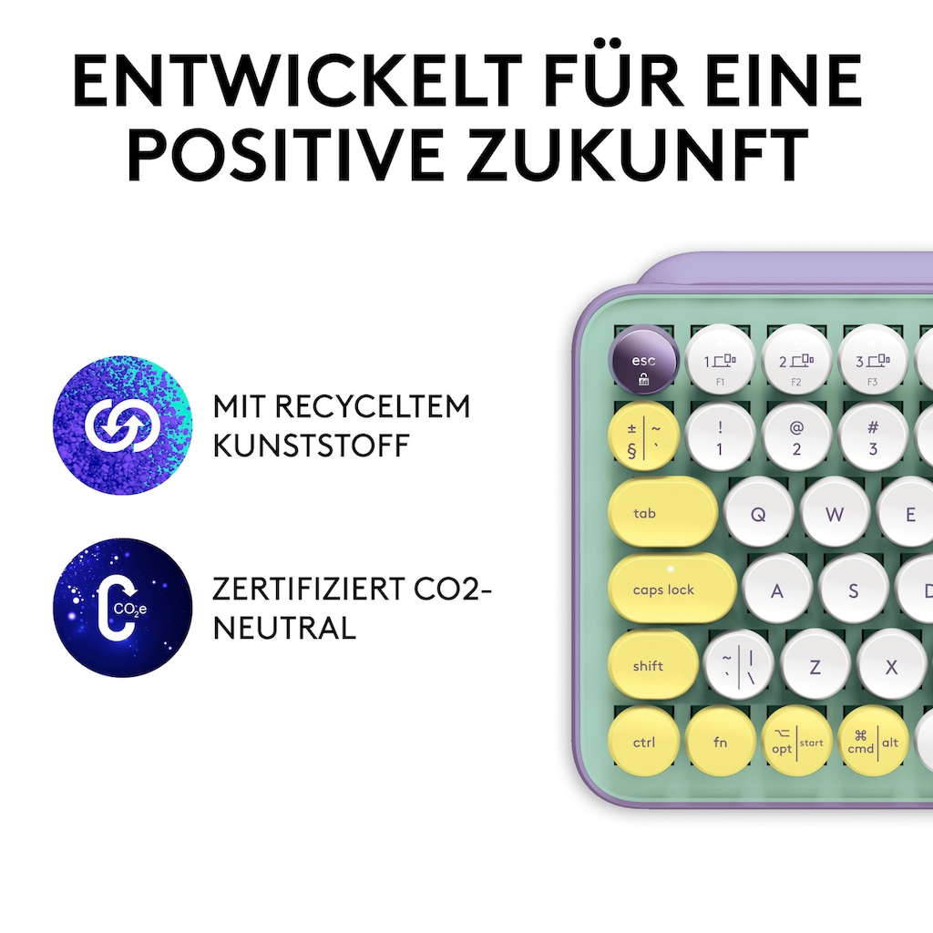 Logitech Tastatur »POP Keys«, (Multimedia-Tasten-Fn-Tasten-Easy-Switch)