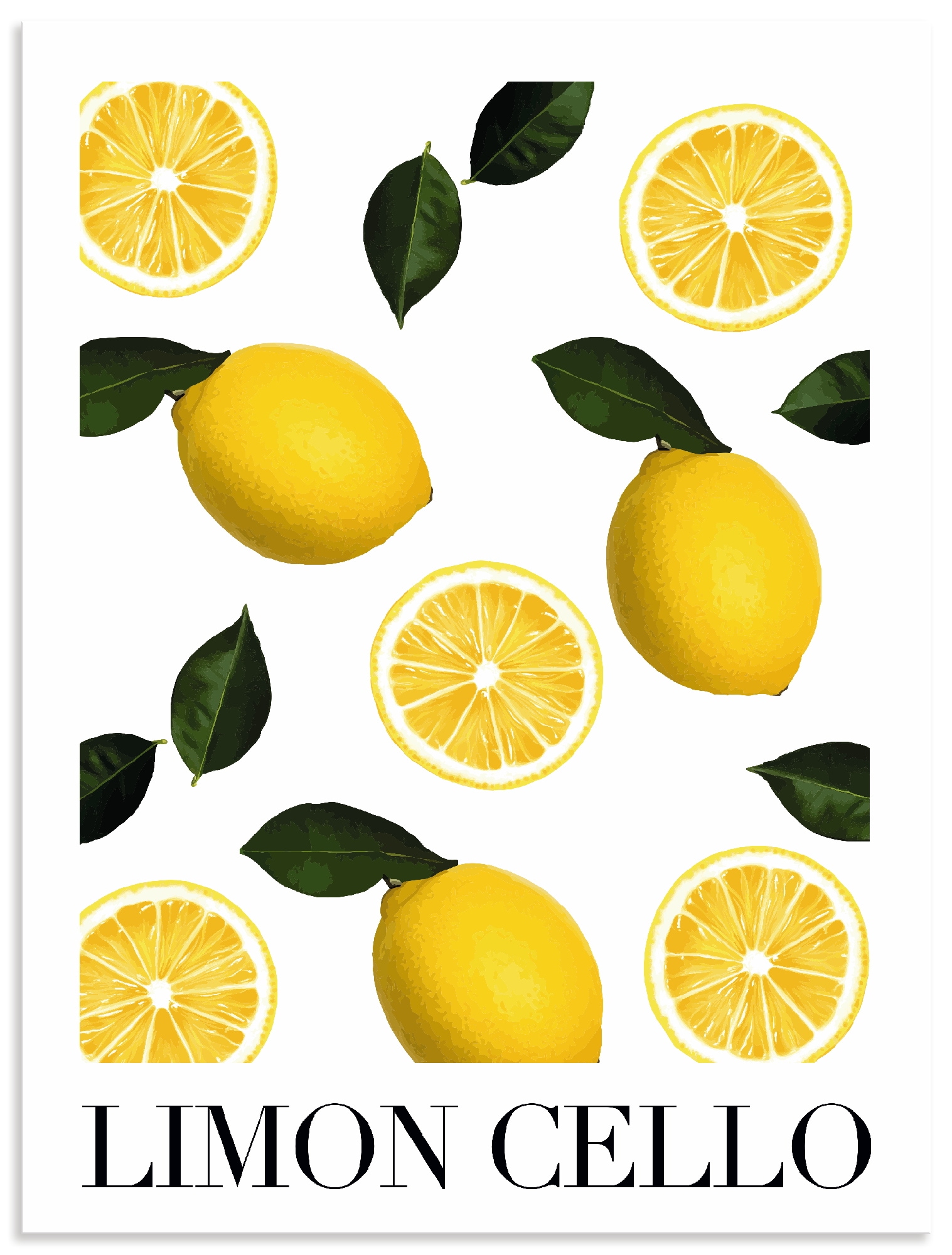 ARTLAND Limon Cello Wandaufkleber Gelb 30x40cm 4