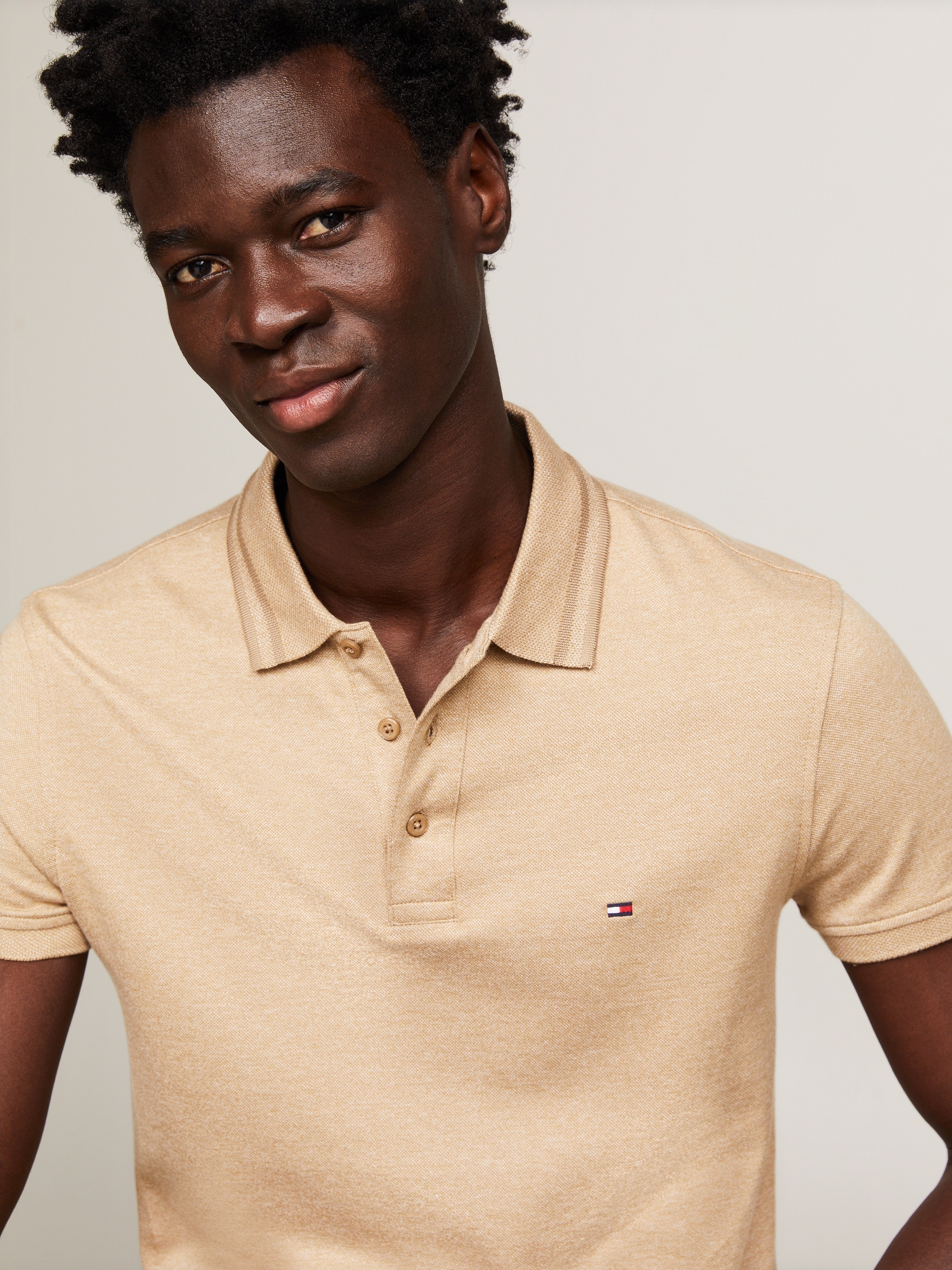 Tommy Hilfiger Poloshirt »PRETWIST MOULINE SLIM FIT POLO«, mit melierter Optik