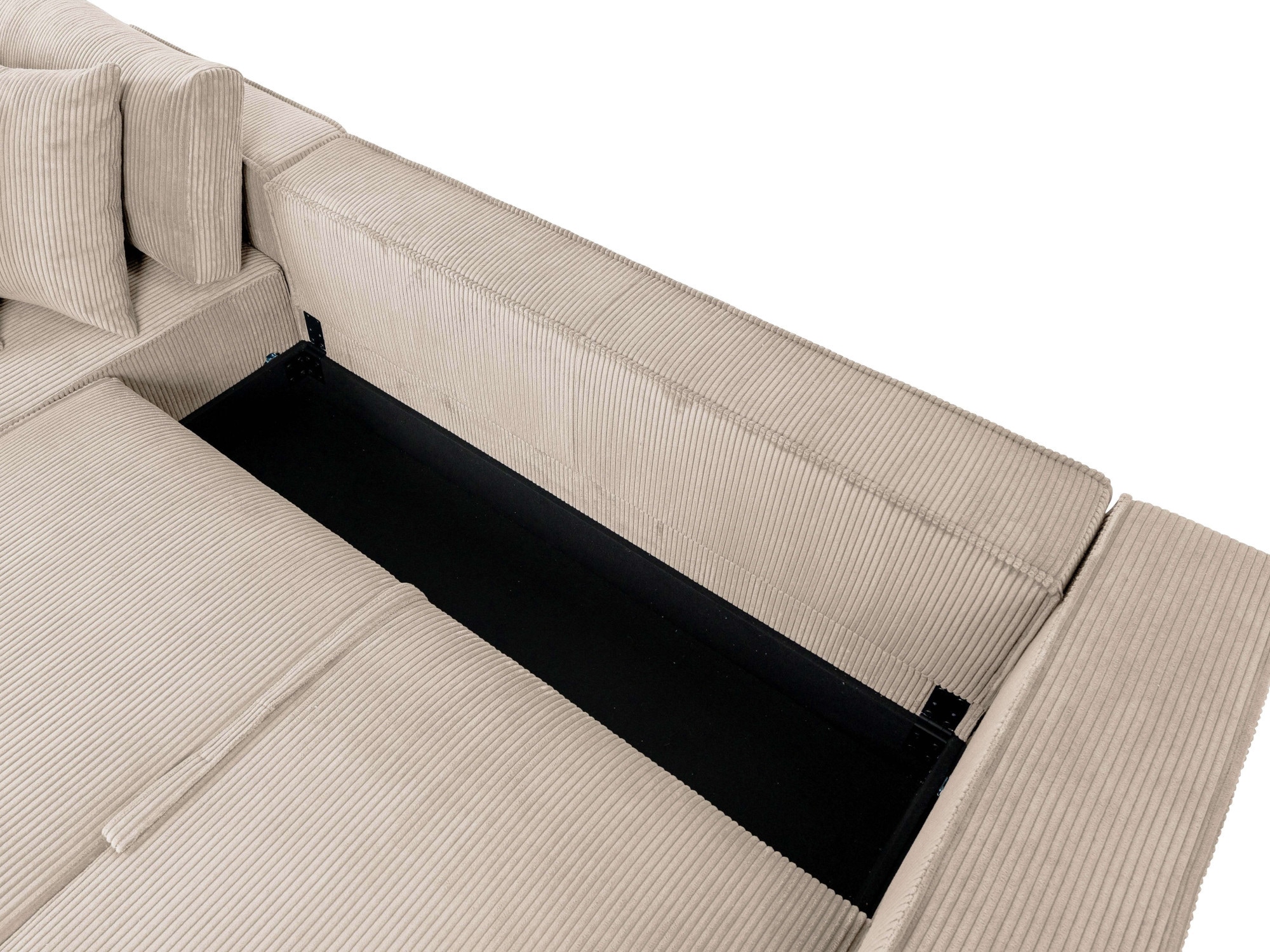 OTTO home Ecksofa »Tillian, Schlafsofa« Breite 294 cm, Breitkord, Sitzfläche mit Taschenfederkern