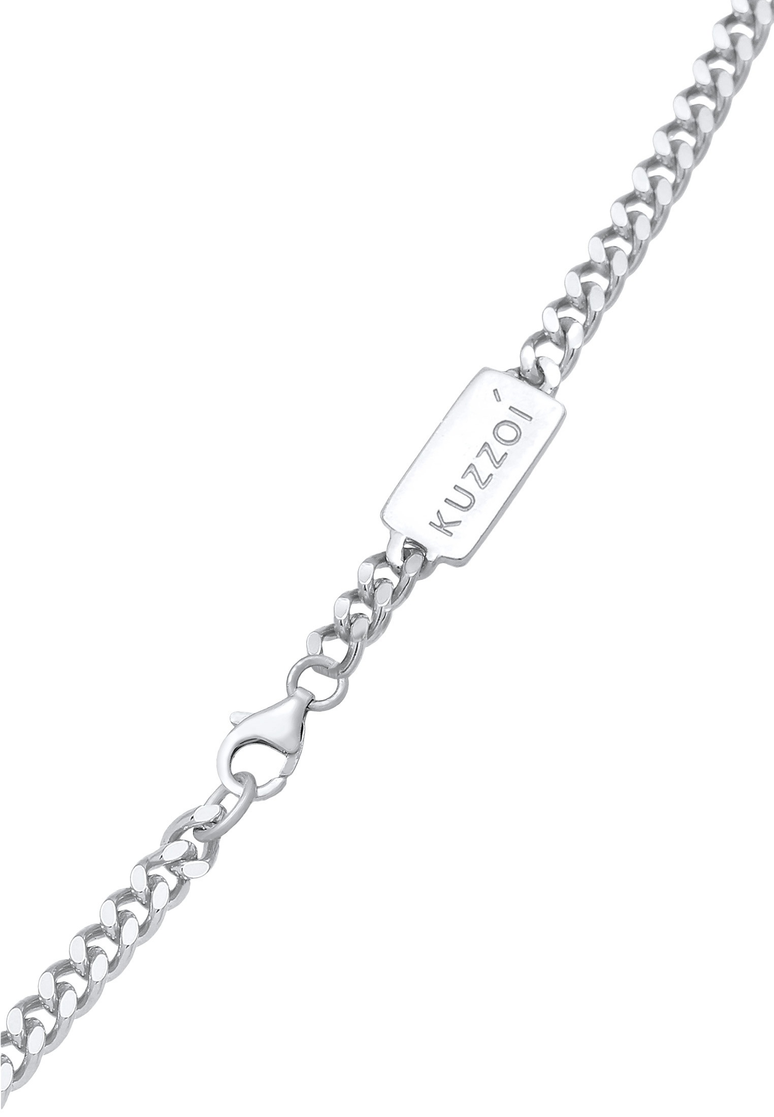 Kuzzoi Silberkette »Halskette Herren Panzerkette Basic Mann 925 Silber«