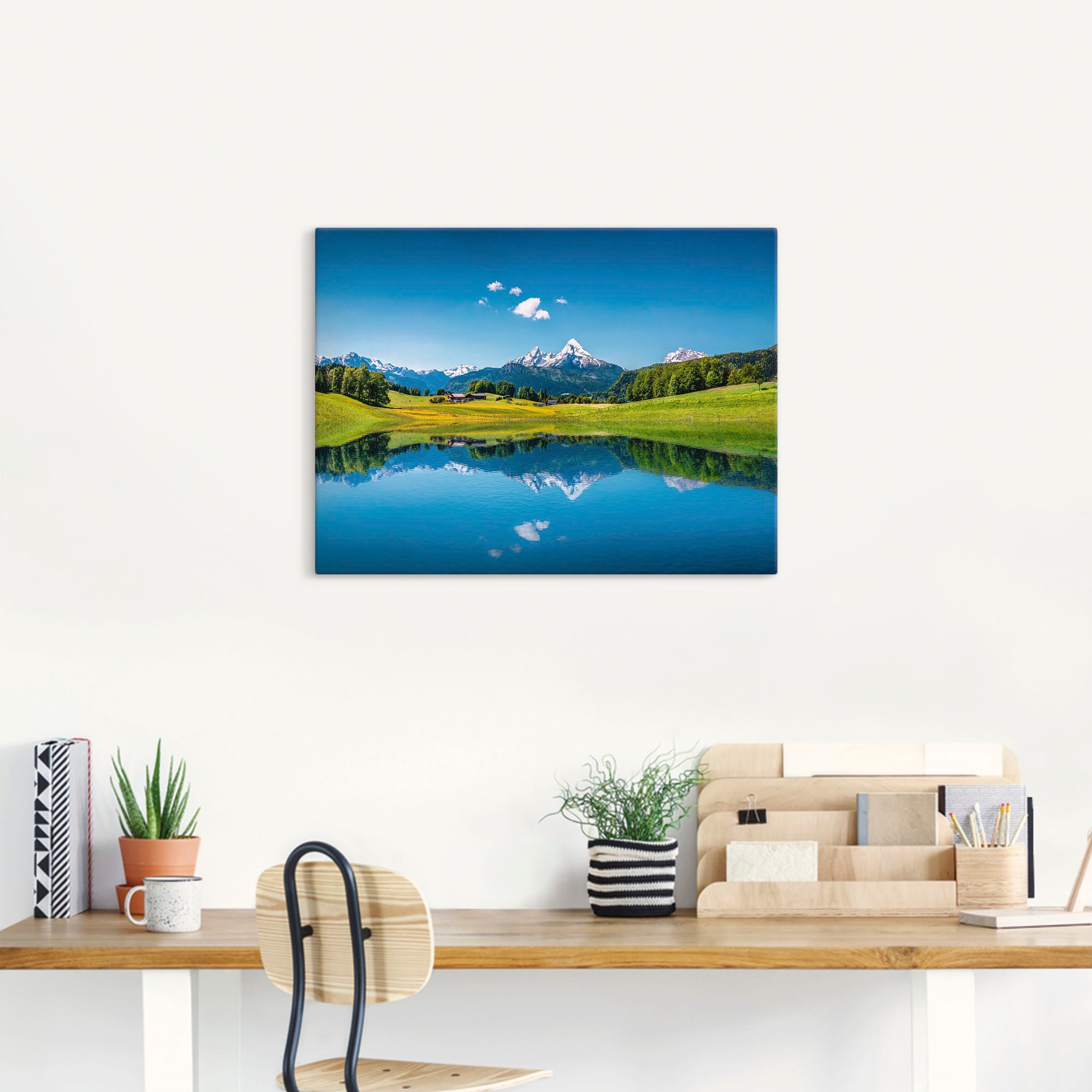 Artland Wandbild "Landschaft in den Alpen" Berge 1 Stk. tlg. als Leinwandbi günstig online kaufen