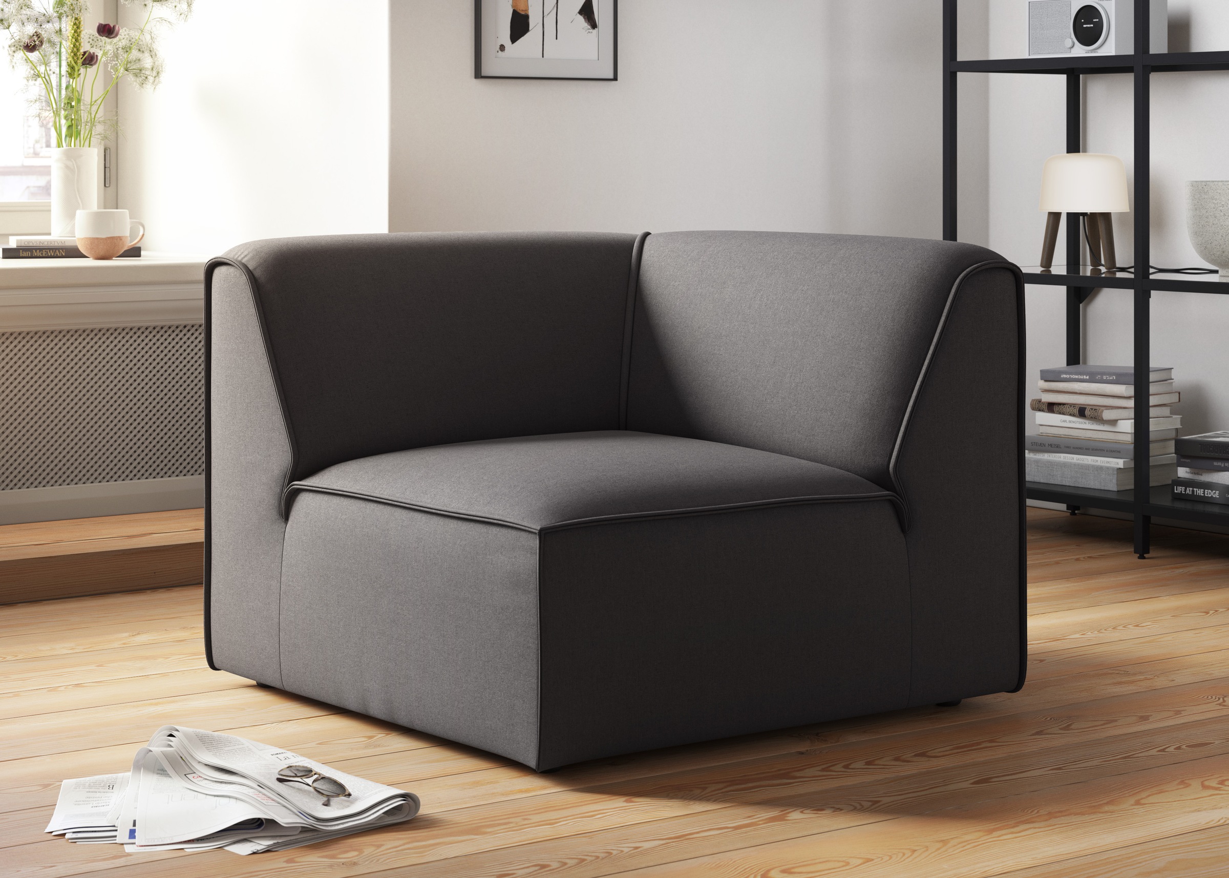 RAUM.ID Sofa-Eckelement »Merid, Sofaelement, Maße B/T/H: 97/97/46 cm«, als Modul oder separat verwendbar, für individuelle Zusammenstellung