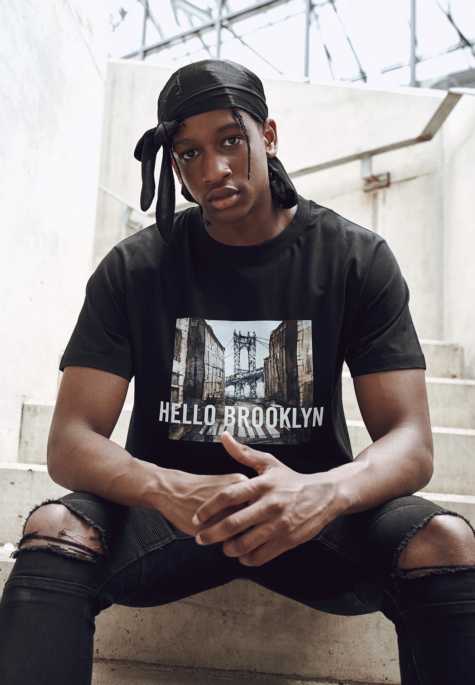 MisterTee Kurzarmshirt »MisterTee Herren Hello Brooklyn Tee«, (1 tlg.)
