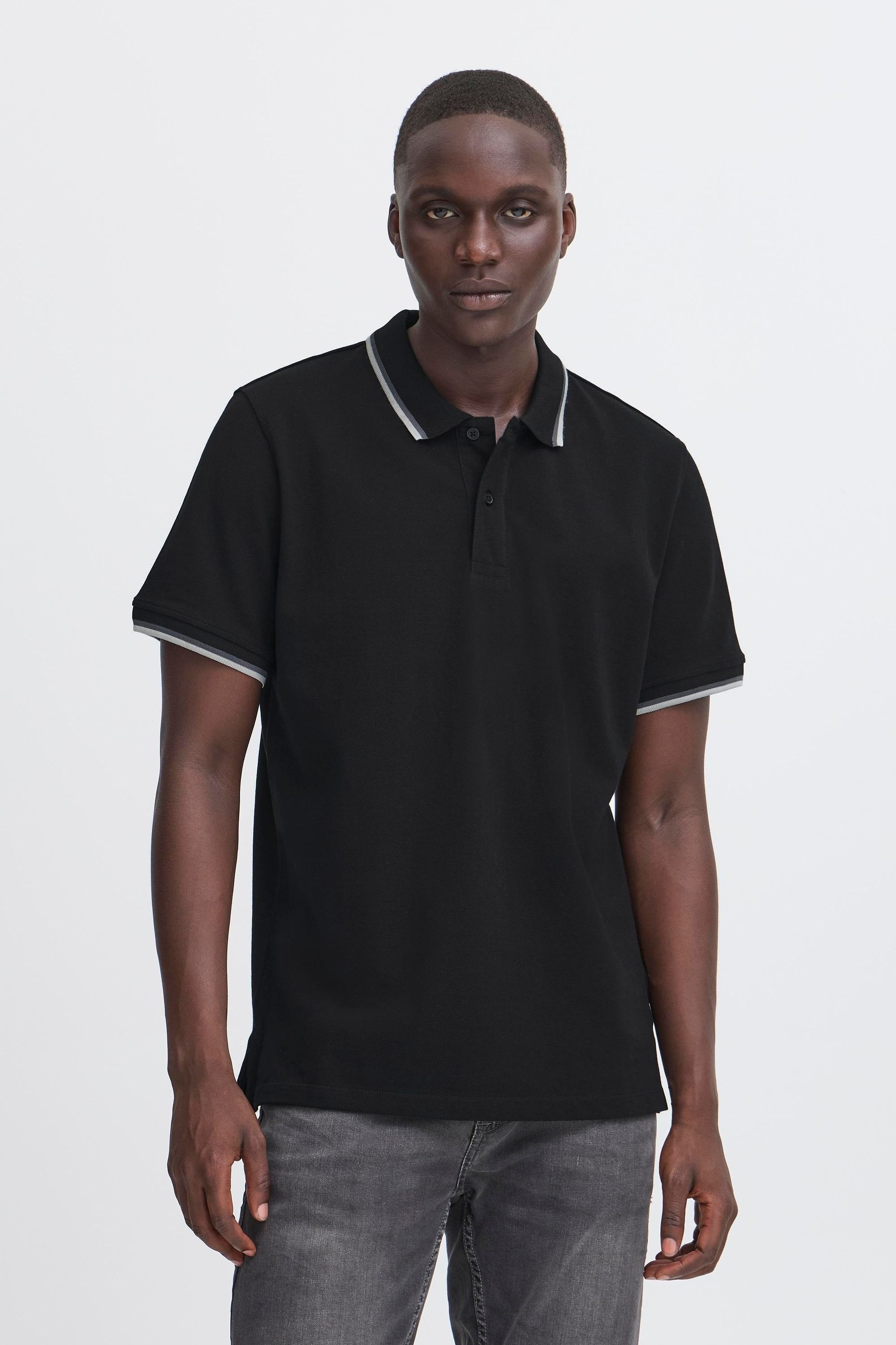 Poloshirt BLEND "Poloshirt BHPrisal", Herren, Gr. XL, schwarz, Obermaterial: 100% Baumwolle CO., Shirts 2